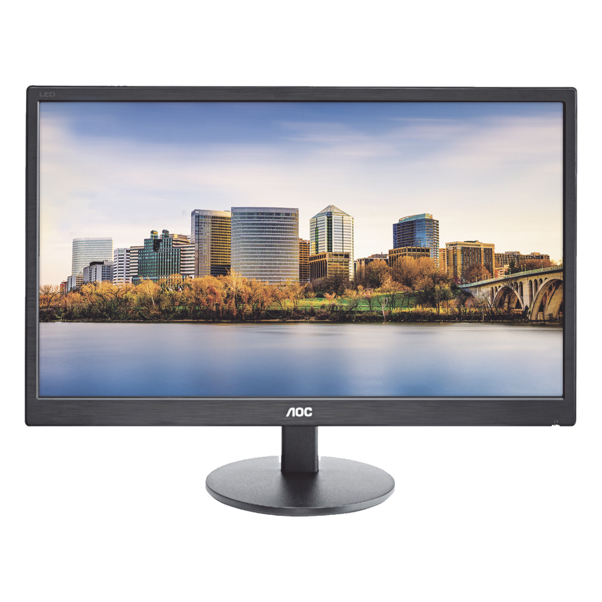 Monitor  LED de 24", Resolución 1920 x 1080 Pixeles con Entradas de Video VGA/HDMI. Panel MVA y Altavoces Integrados. Compatible VESA