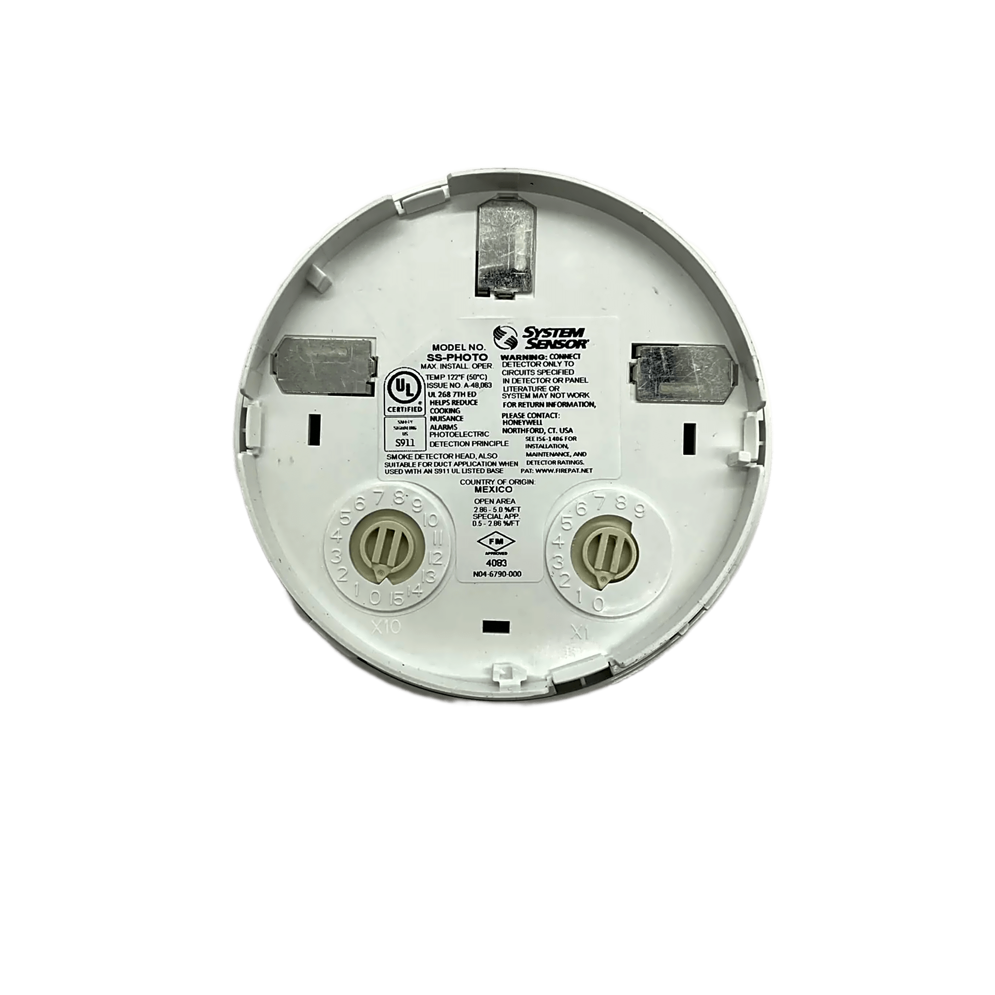 Detector de Humo Direccionable / Fotoeléctrico / 15-32 VCC / Cámara Óptica de Alta Sensibilidad / Base Enchufable Incluida