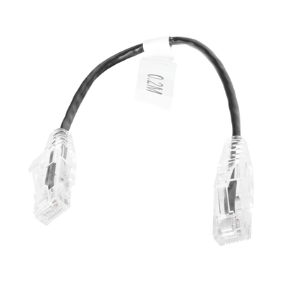 Cable de Parcheo Slim UTP Cat6 - 20 cm (7.87 Pulgadas) Negro Diámetro Reducido (28 AWG)