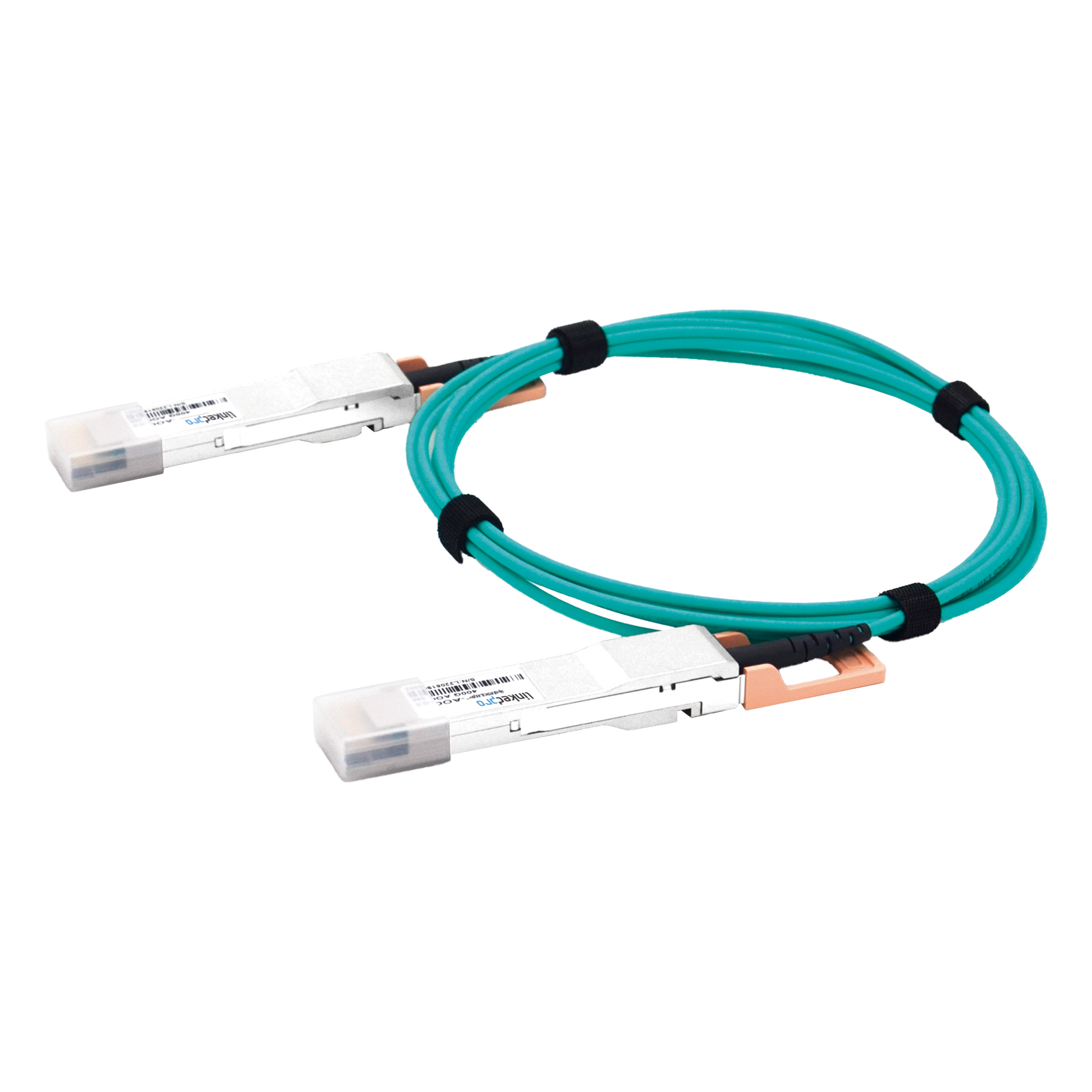Cable AOC QSFP-DD / 400 Gbps / Fibra Óptica Activa / 3 m (9.8 ft) / Alta Densidad / Hot-Swappable — LINKEDPRO · SKU LP-AOC-400G-3M