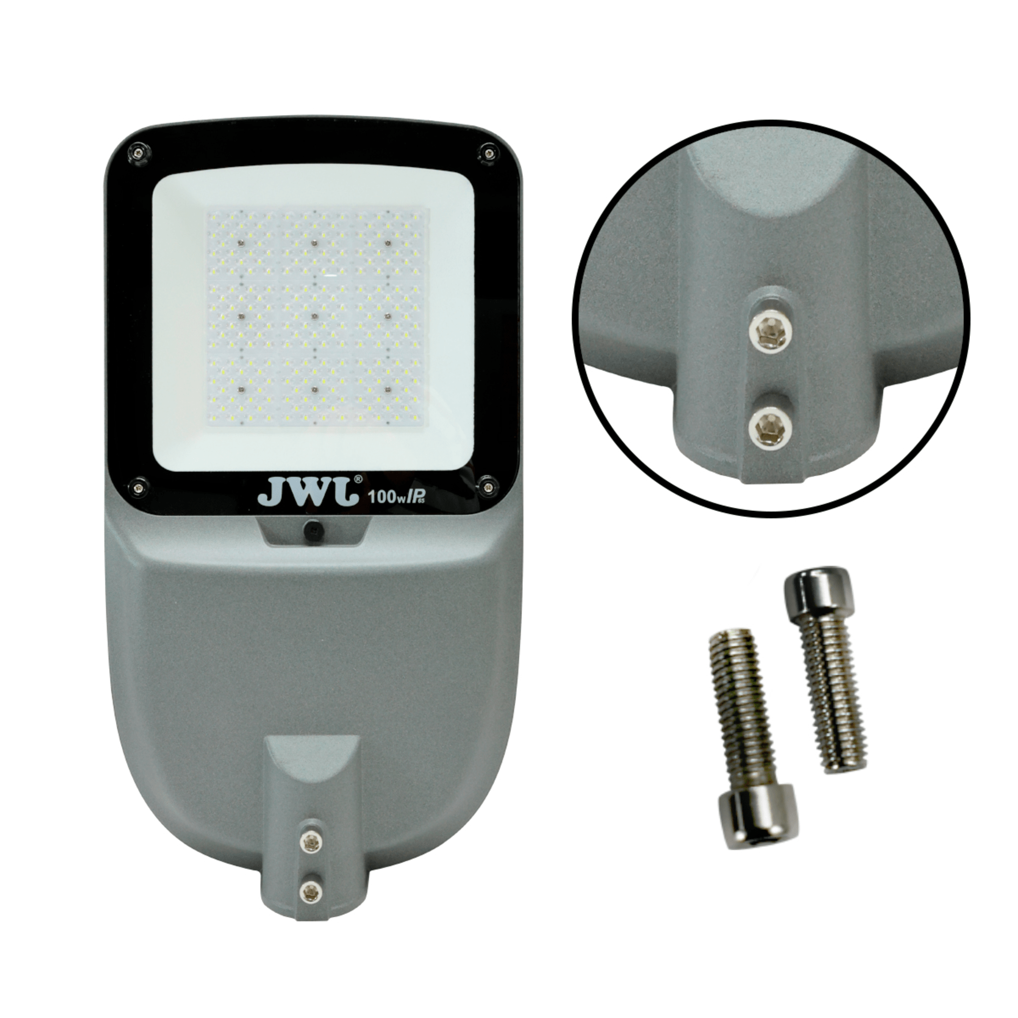 Luminario Urbano con Fotocelda / 100W / Flujo Luminoso 16 000 lm / Ángulo de Luz 105°-135° / IP65 / Montaje en Poste o Brazo / Vida Útil 50 000 h.