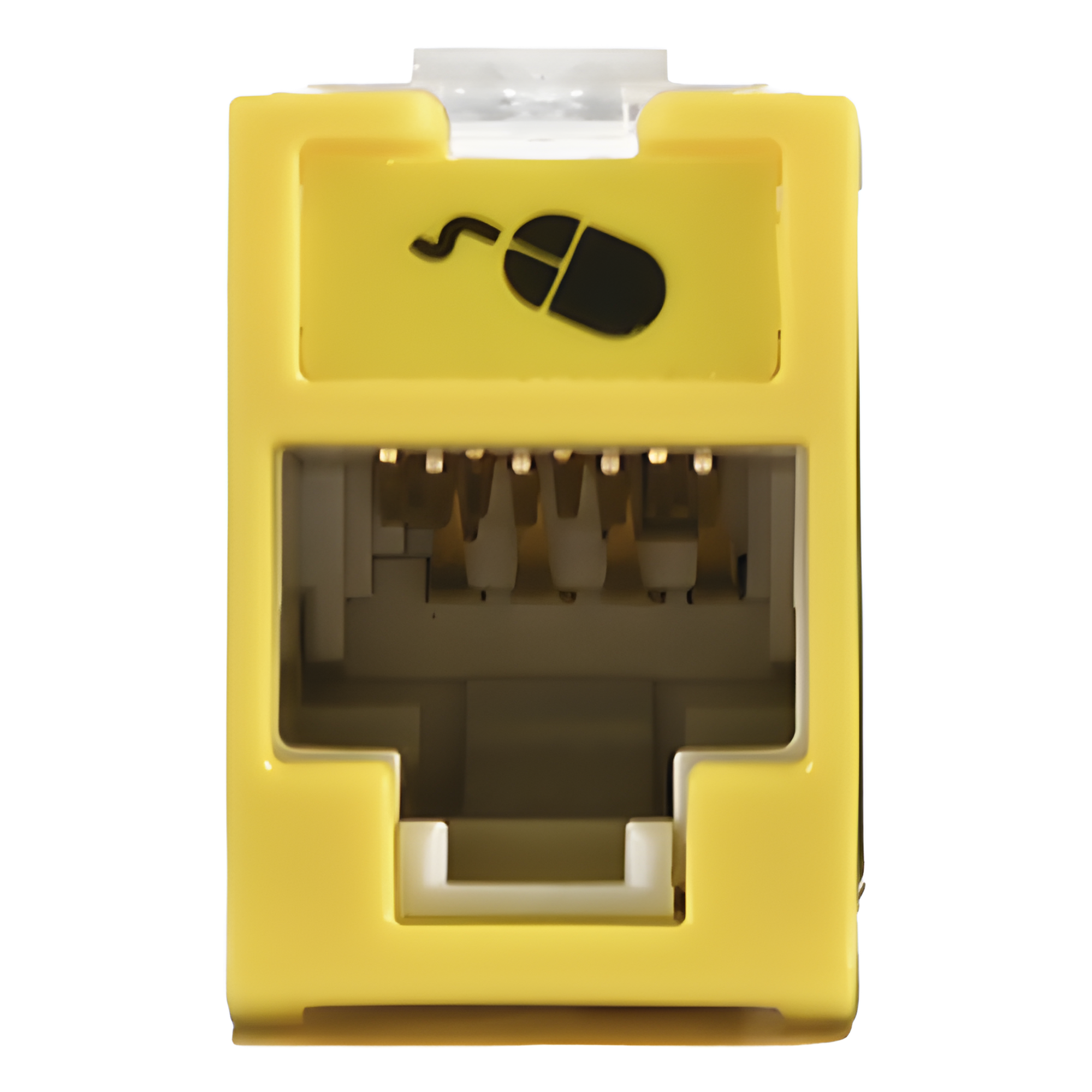 Jack RJ45 Cat5e / UTP / Montaje Híbrido Plano o Angulado / Terminación 110 / Amarillo — SIEMON · SKU U5-H05NS