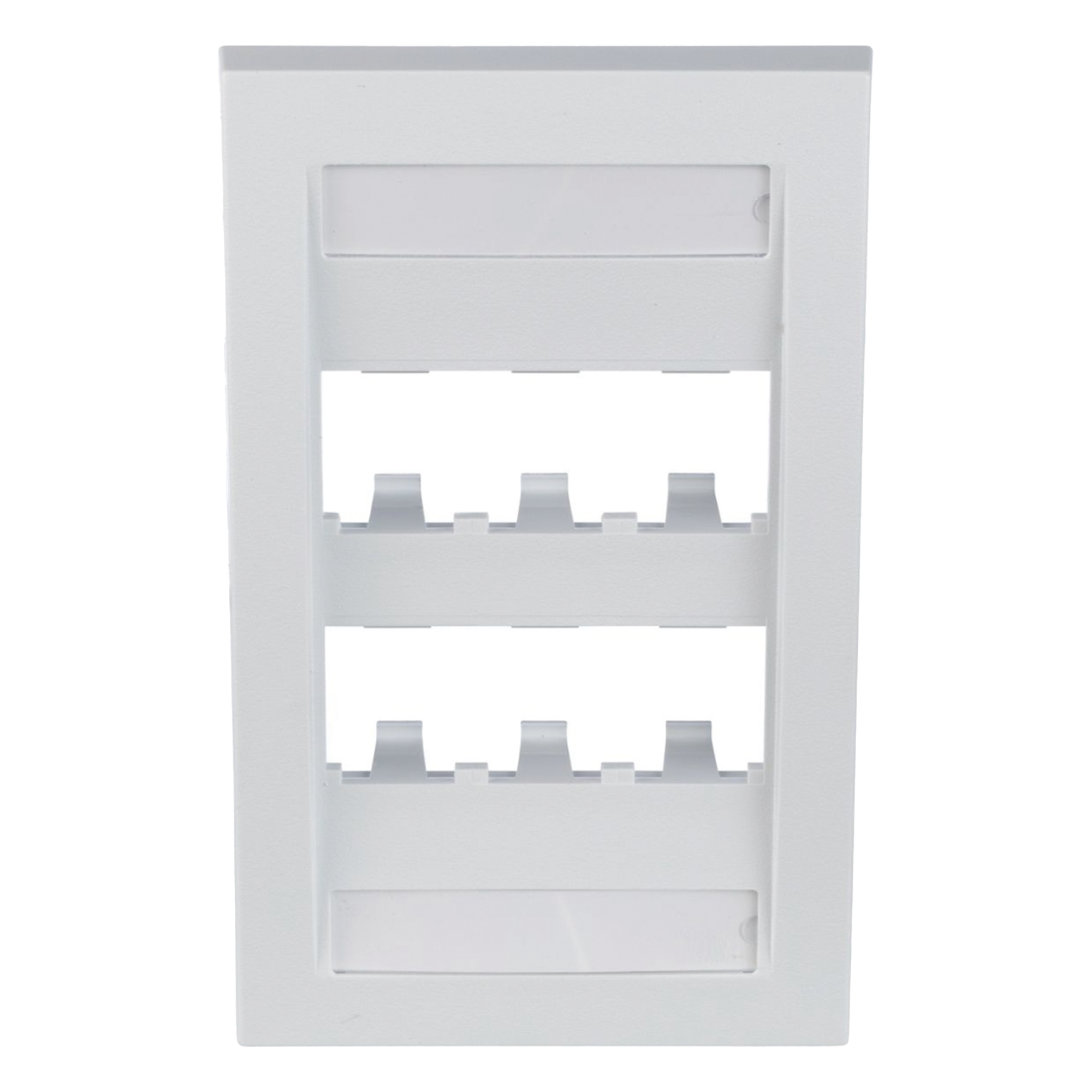 Placa de Pared Vertical Ejecutiva / 6 Puertos Mini-Com / Perfil Elevado / 69.8 x 114.3 mm (2.75 x 4.5 pulg.) / Blanco — PANDUIT · SKU CFPE6WHY