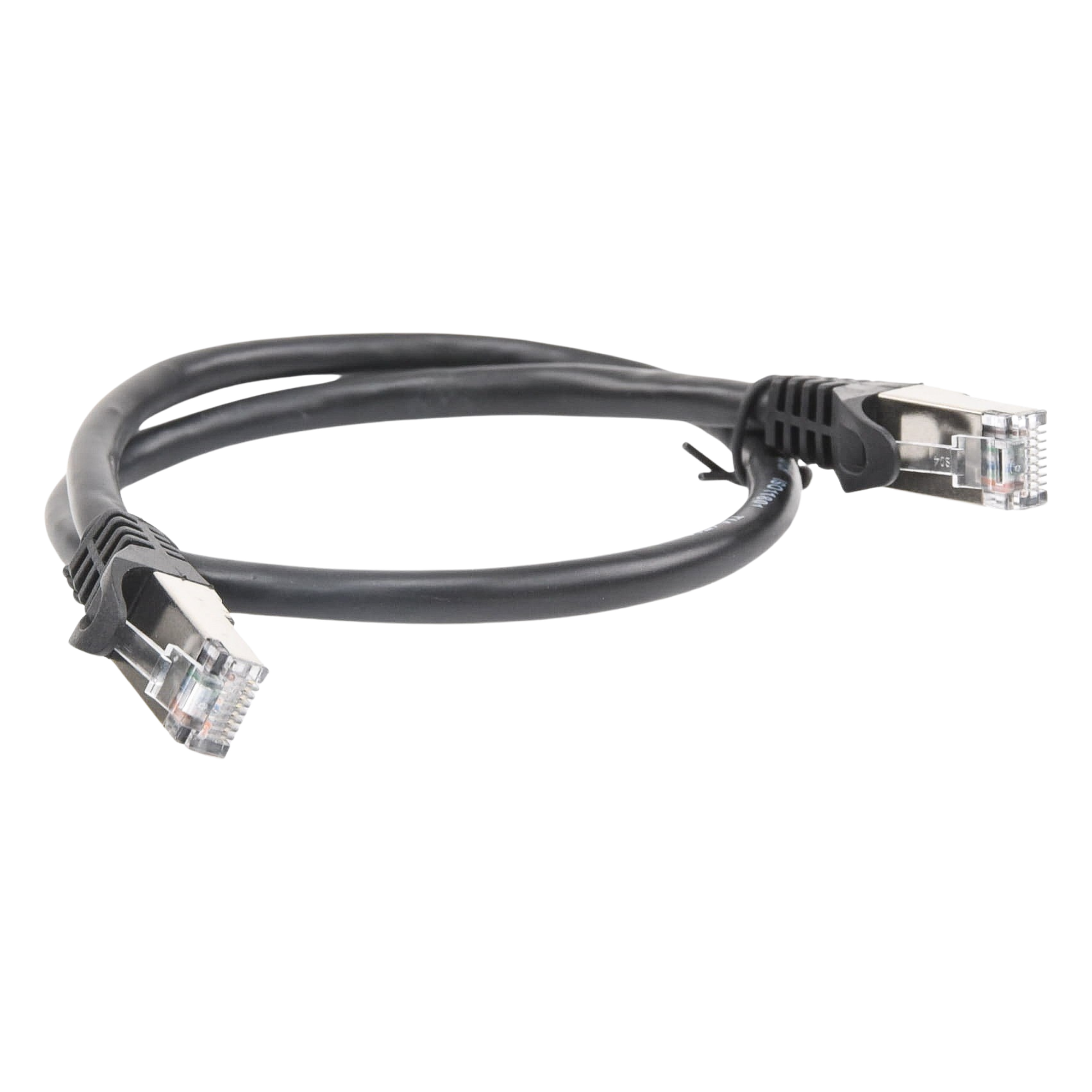 Cable de Parcheo / FTP Cat6 / 0.5 m (1.64 ft) / Blindaje Global / Cobre / Negro