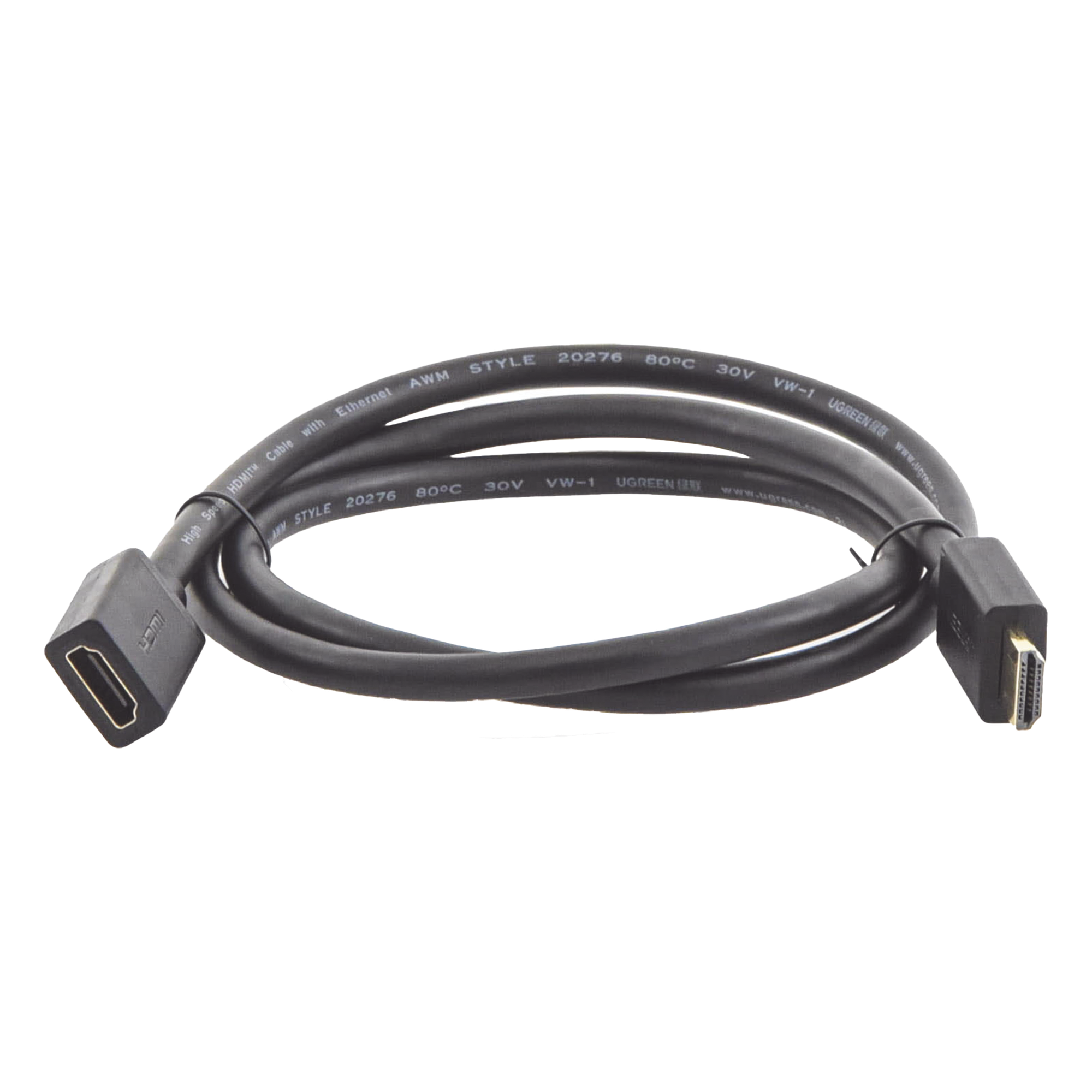 Cable Extensor HDMI de 1 Metro (3.28 Pies) / 4K@60Hz / 3D / HDR / Macho a Hembra / Núcleo de Cobre Estañado / Transmisión Estable