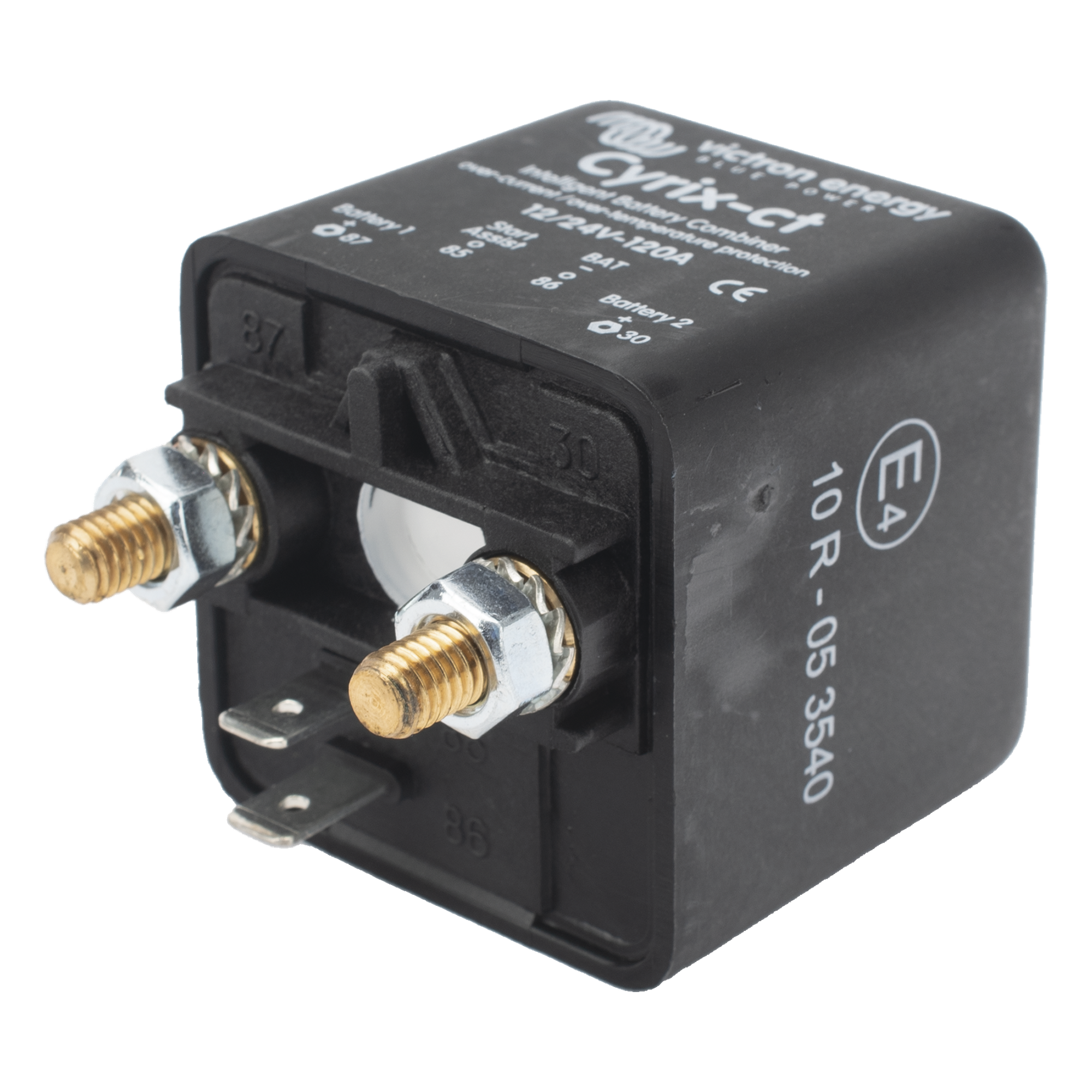 Combinador Inteligente de Baterías / 12/24 V Autorregulado / 120 A / Protección Térmica / StartAssist / Pernos M6 13 mm