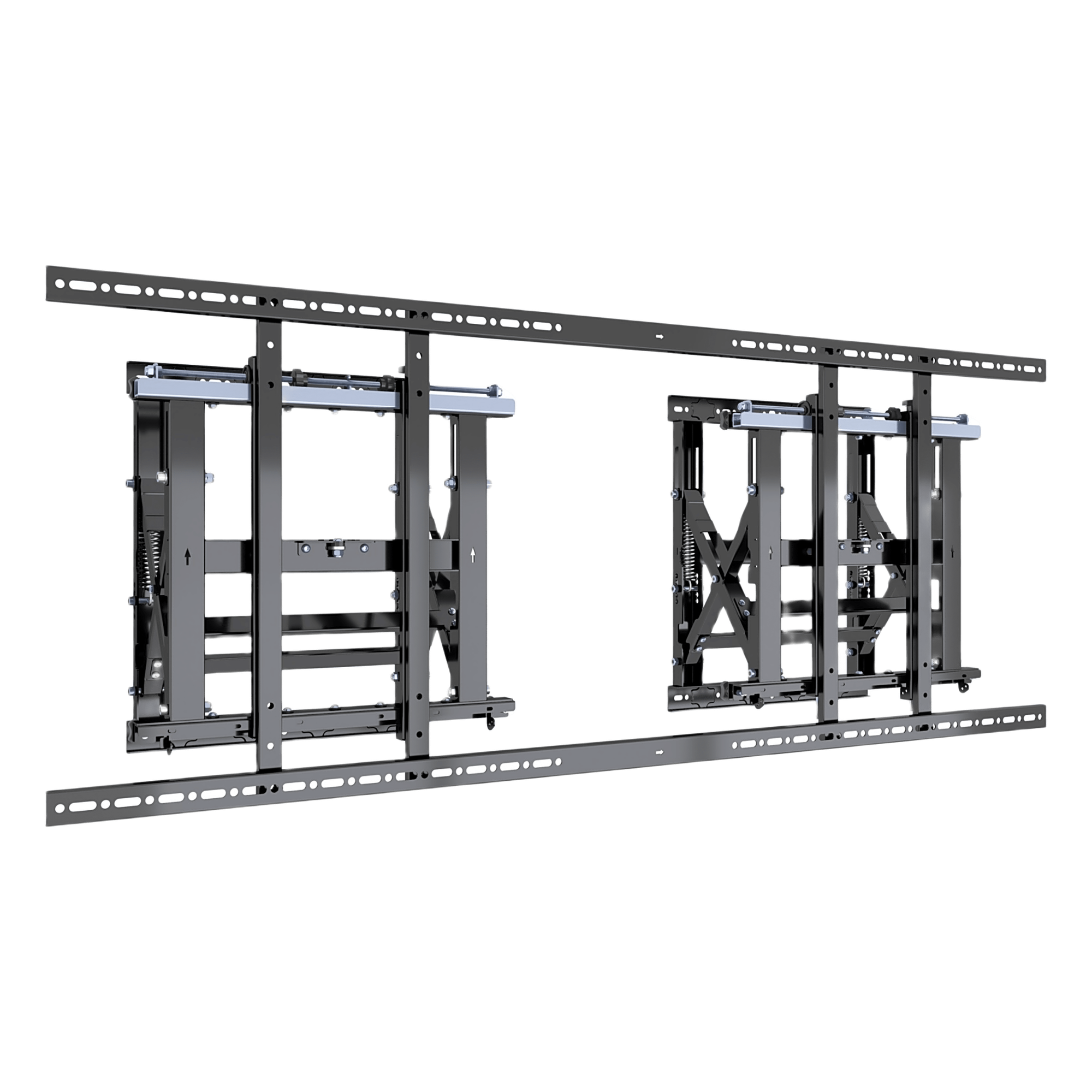Soporte Modular para Pantallas / Altura Ajustable 200 a 1600 mm (7.9 a 63.0 in) / Ancho 600 mm (23.6 in) / Profundidad Ajustable 134 a 300 mm (5.3 a 11.8 in) / Montaje Horizontal y Vertical / Acero 10.2 mm — EPCOM INDUSTRIAL · SKU EMVW1600
