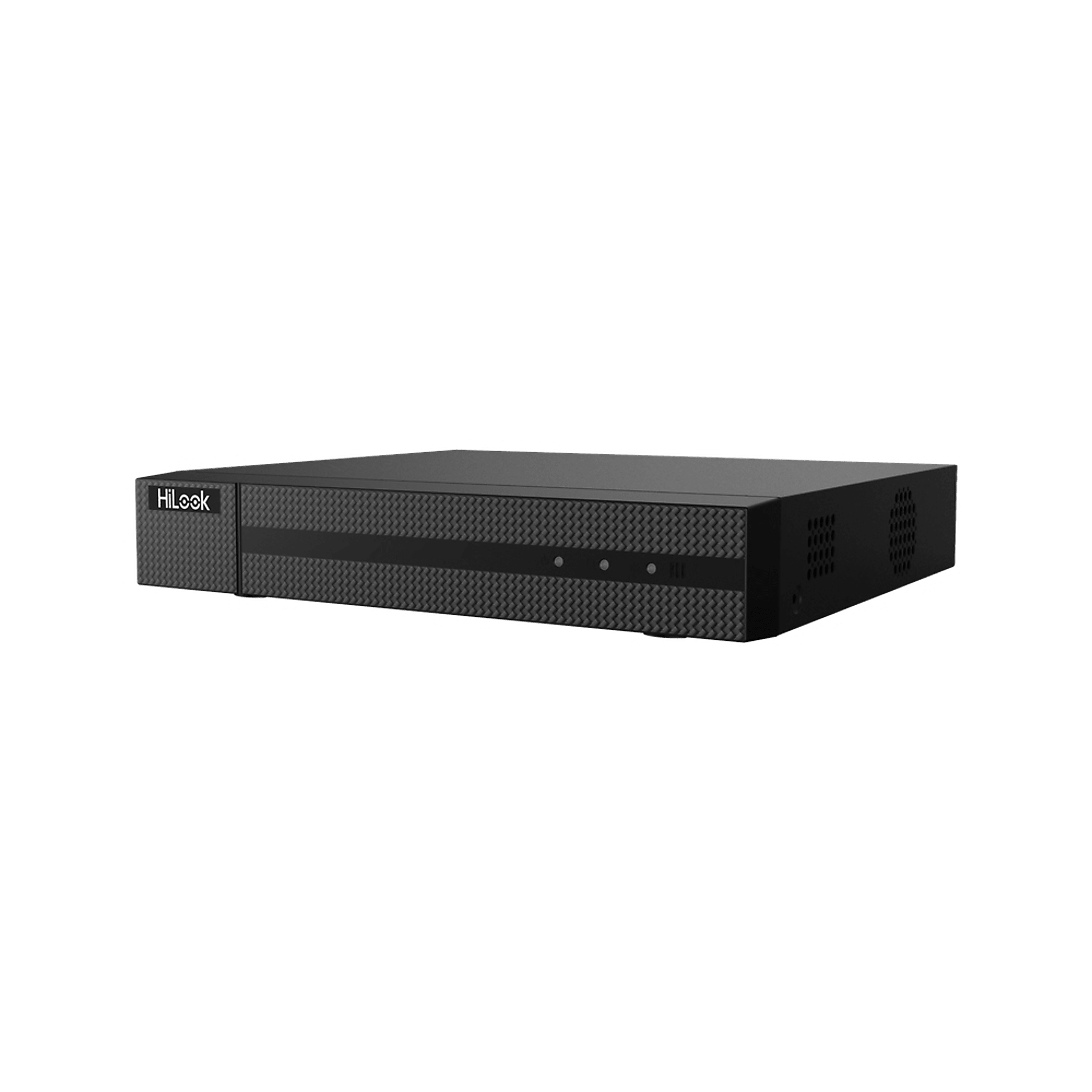 DVR Híbrido / 12 Canales / 8 TURBOHD + 4 IP / 4 Megapixel Lite / H.265+ / Audio por Coaxitron / AcuSense Lite / 1 Bahía HDD — HiLook by HIKVISION · SKU DVR-208Q-M1(C)/LA