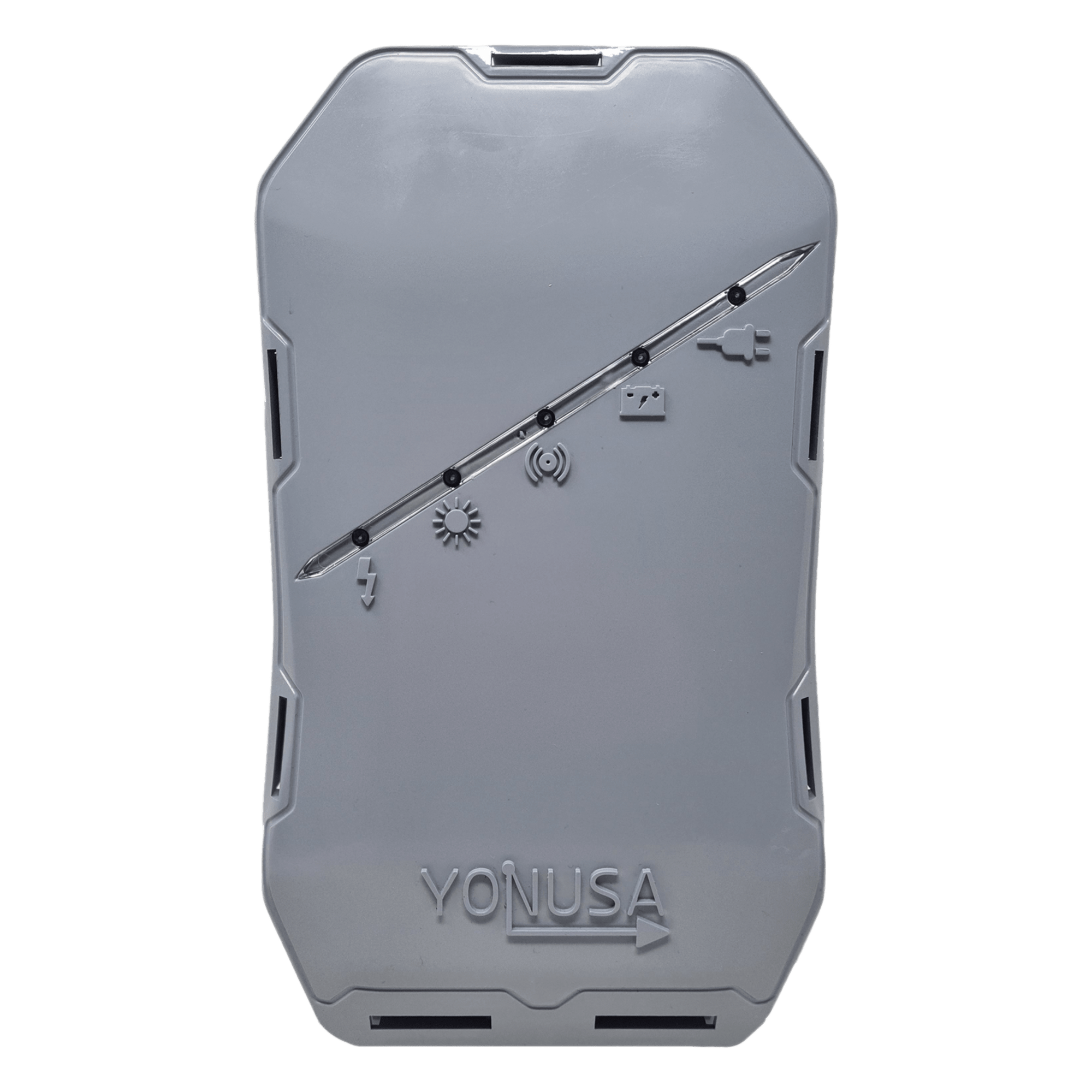 Energizador Perimetral / 12,000 Volts / 0.5 Joules / 500 m (1,640.4 ft) Lineales / Supervisión de Tierra Física / Sirena 12V 30W 120 dB — YONUSA · SKU SYSNG-HS