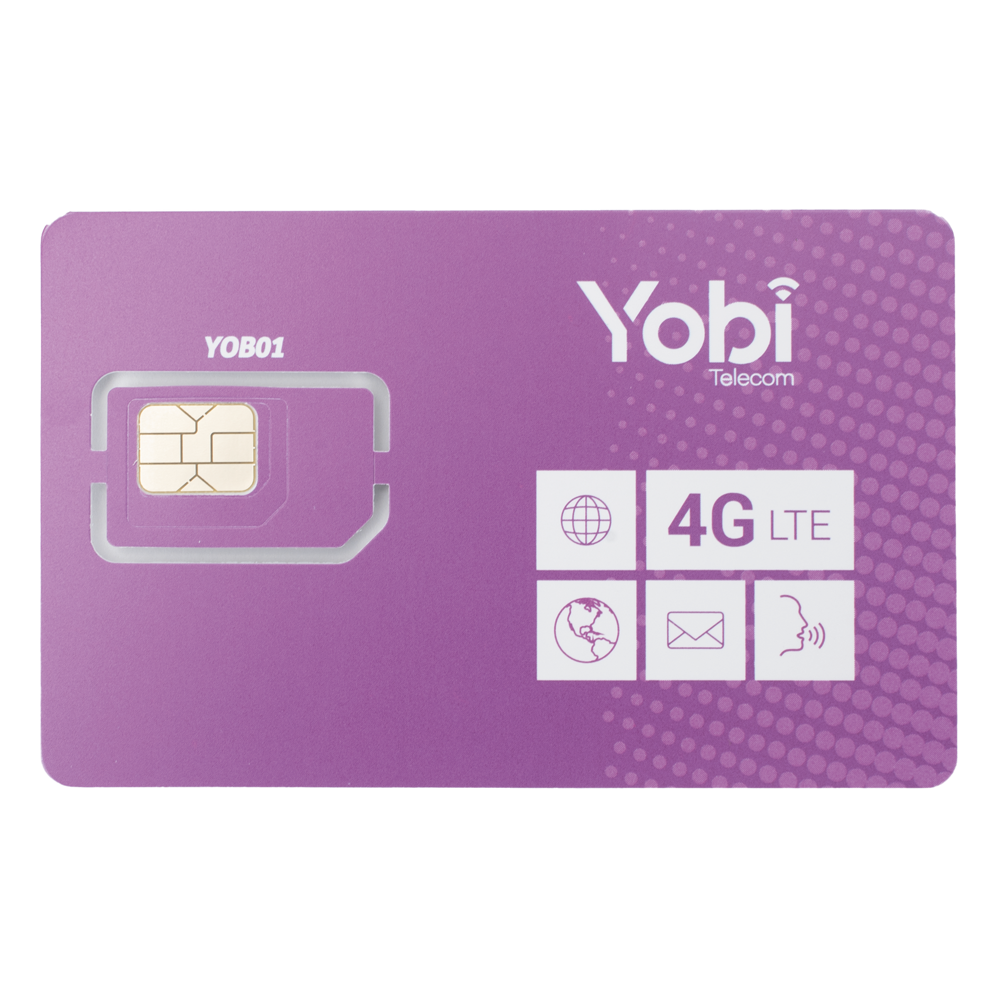 SIM de Datos / 1 GB Mensual / 12 Meses / 2G 3G 4G / Roaming EU y Canadá 15 días — YOBI · SKU SIM1GBYOBI