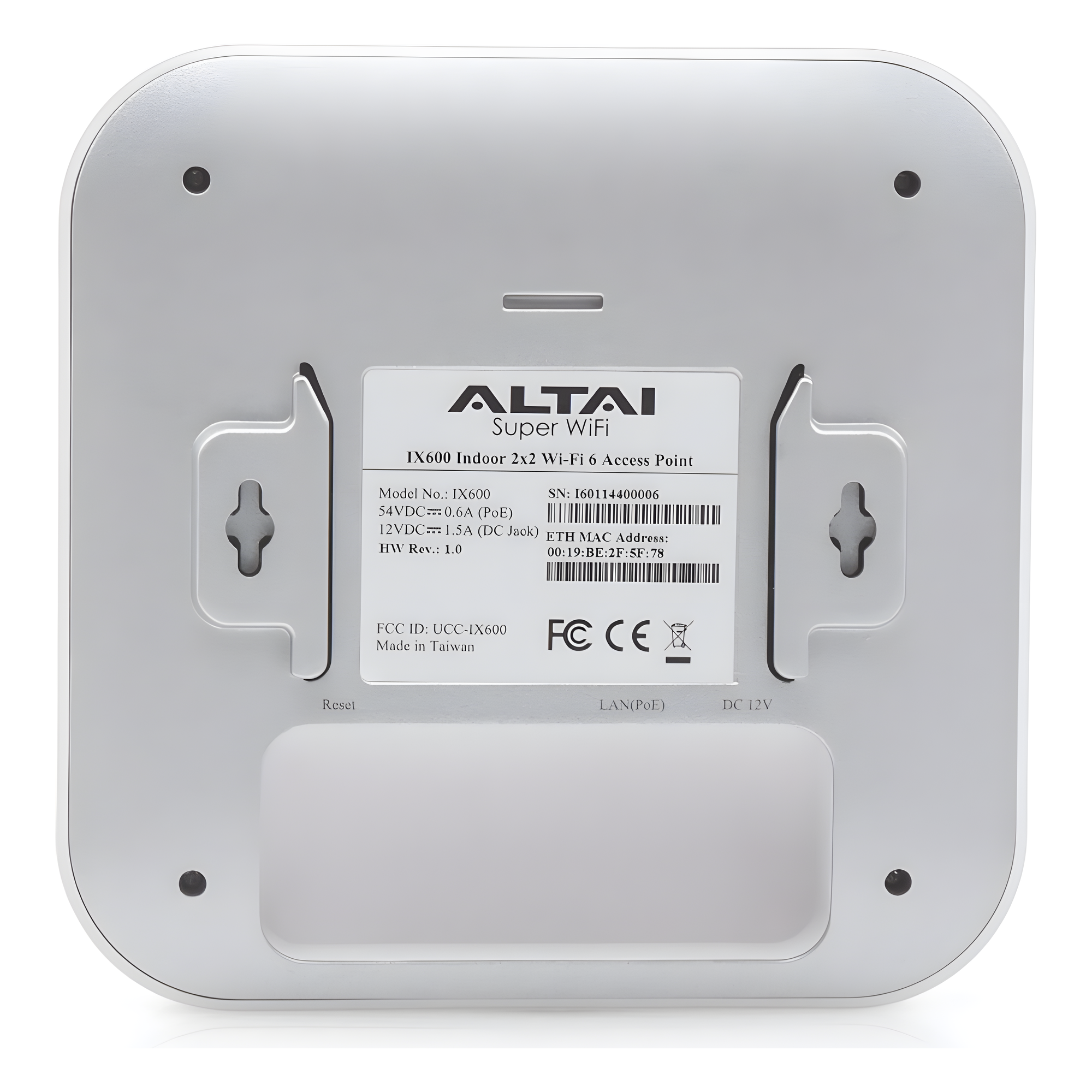 Punto de Acceso Wi-Fi 6 / Doble Banda 2.4/5 GHz / 1,774 Mbps / 512 Clientes / Cobertura 250 m (820.2 ft) / PoE 802.3af/at