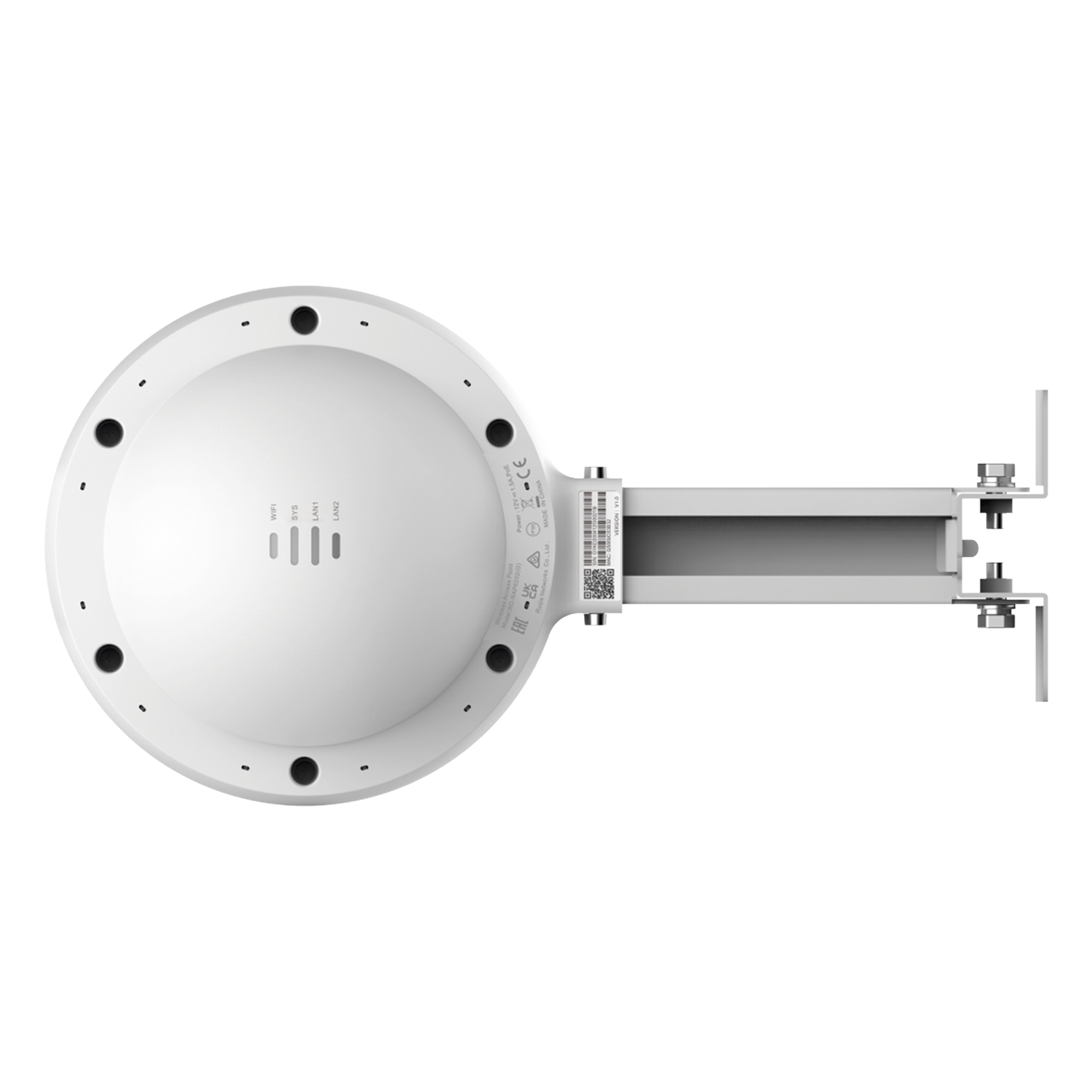 Punto de Acceso Mesh Wi-Fi 5 / 1267 Mbps / Doble Banda 2.4/5 GHz / PoE Gigabit / IP68 / Retardante a la Flama / Protección 4kV