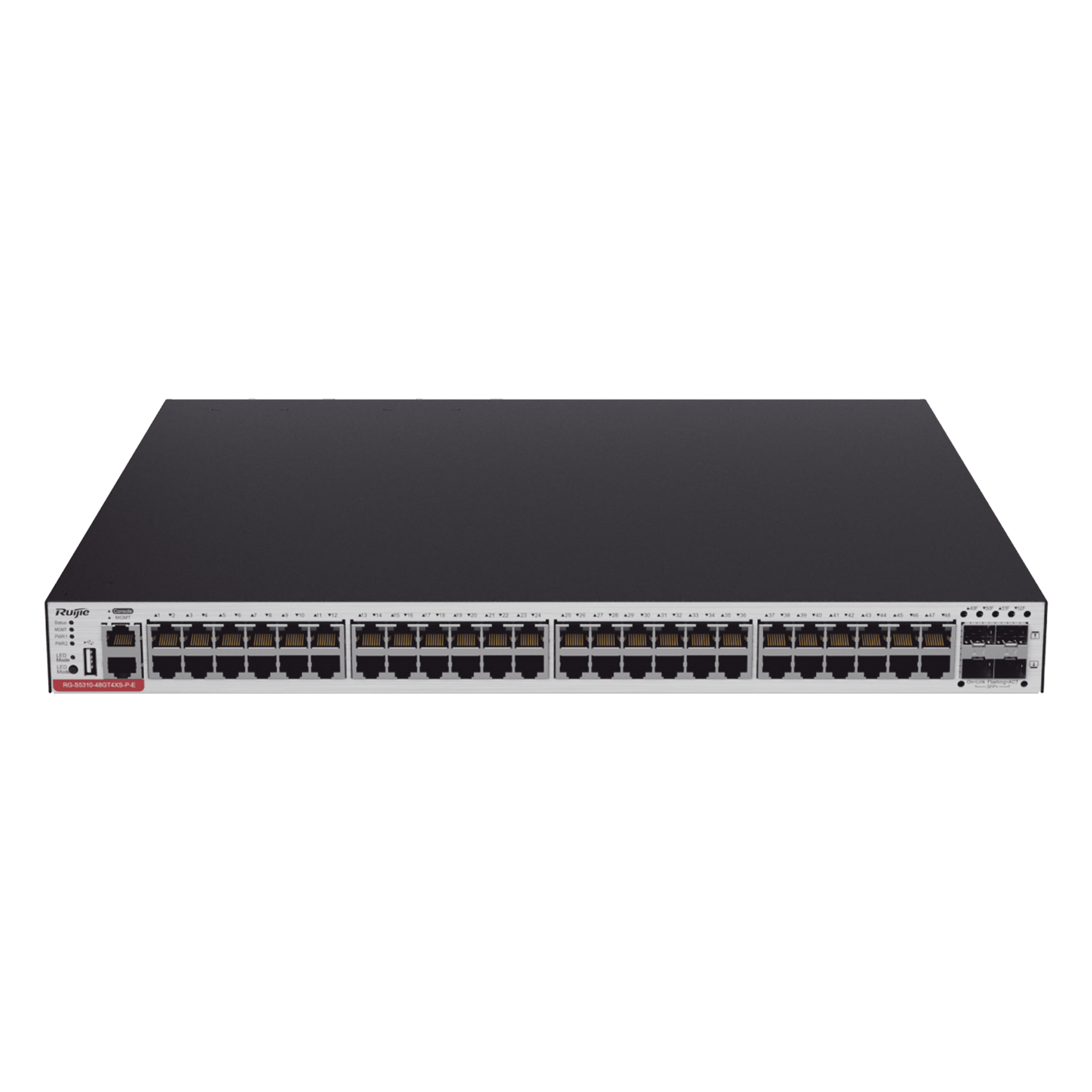 Switch Administrable Capa 3 PoE / 48 Puertos Gigabit / 4 SFP+ 10Gb / Potencia Total 1,480 W / Gestión en la Nube / Diseño Modular — RUIJIE · SKU RG-CS83-48GT4XS-PD