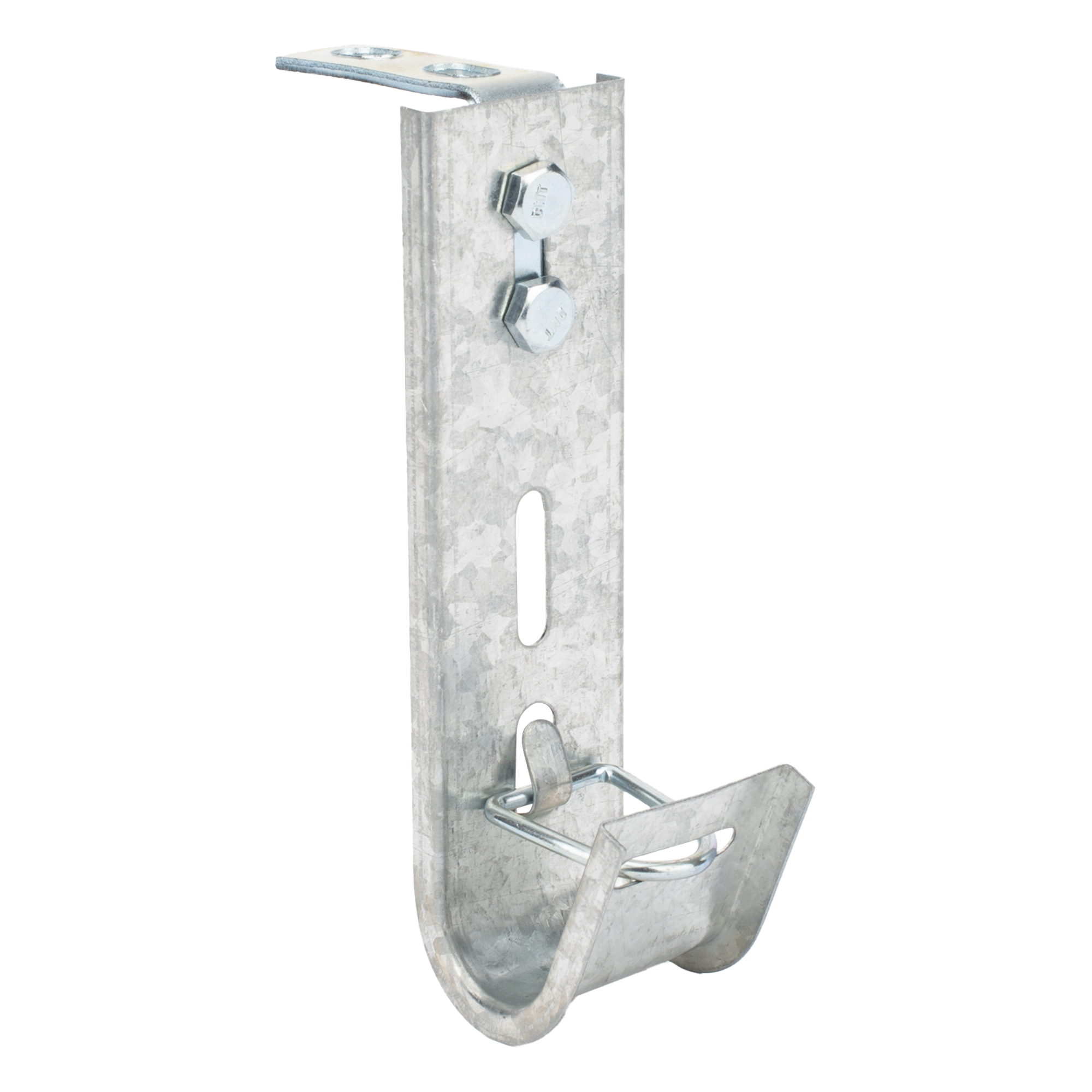 Soporte J-Hook para Cableado Estructurado / Capacidad 7 Cables Cat6 / Acero al Carbón / Montaje Pared y Techo / Interior — CHAROFIL · SKU CH-J25-EZ