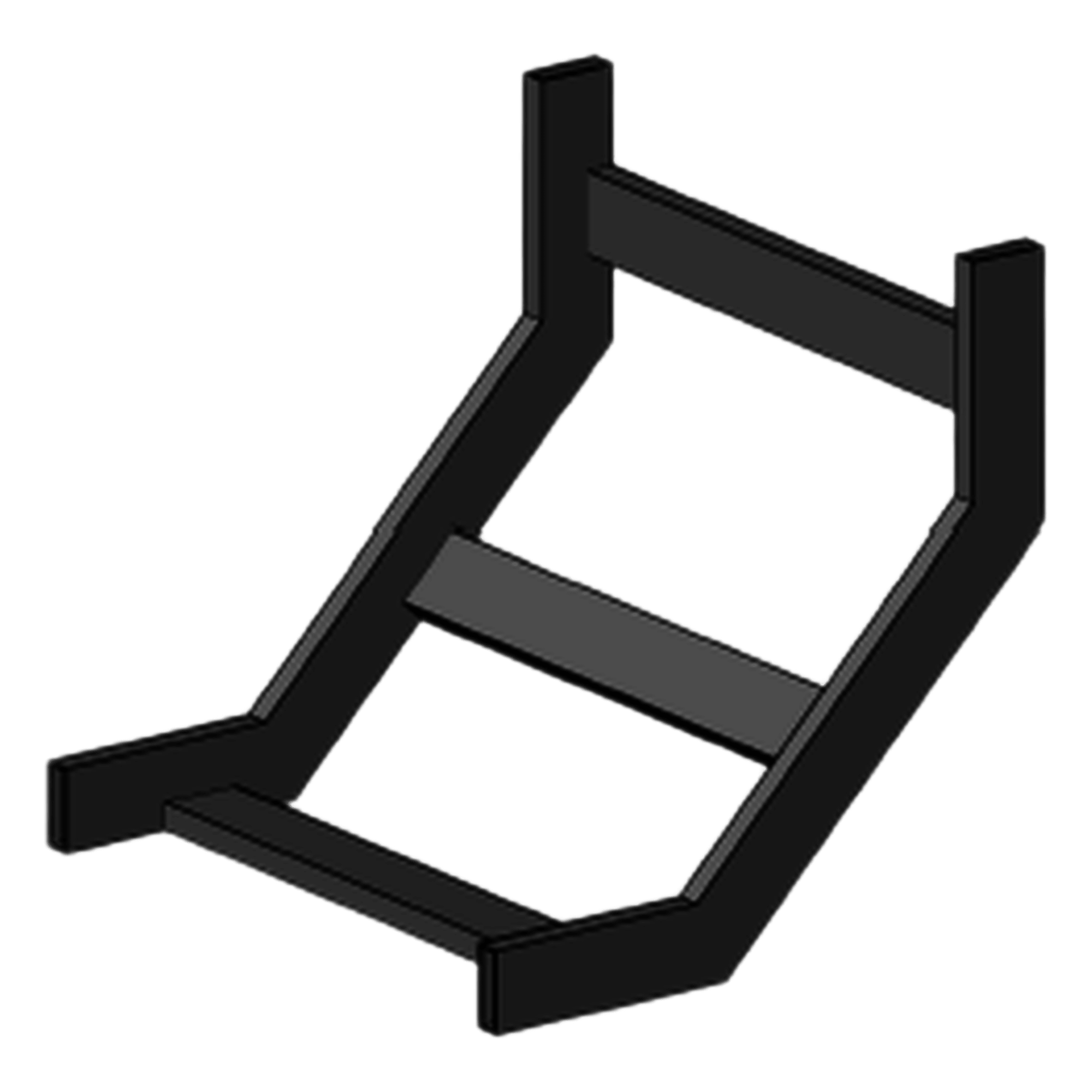 Curva Vertical Interior / Acero al Carbón / Recubrimiento Epóxico / 1.5' x 4' (45.7 cm x 1.2 m) / Incluye Cople y Tornillería — CHAROFIL · SKU CH-CVIT-1X4EP