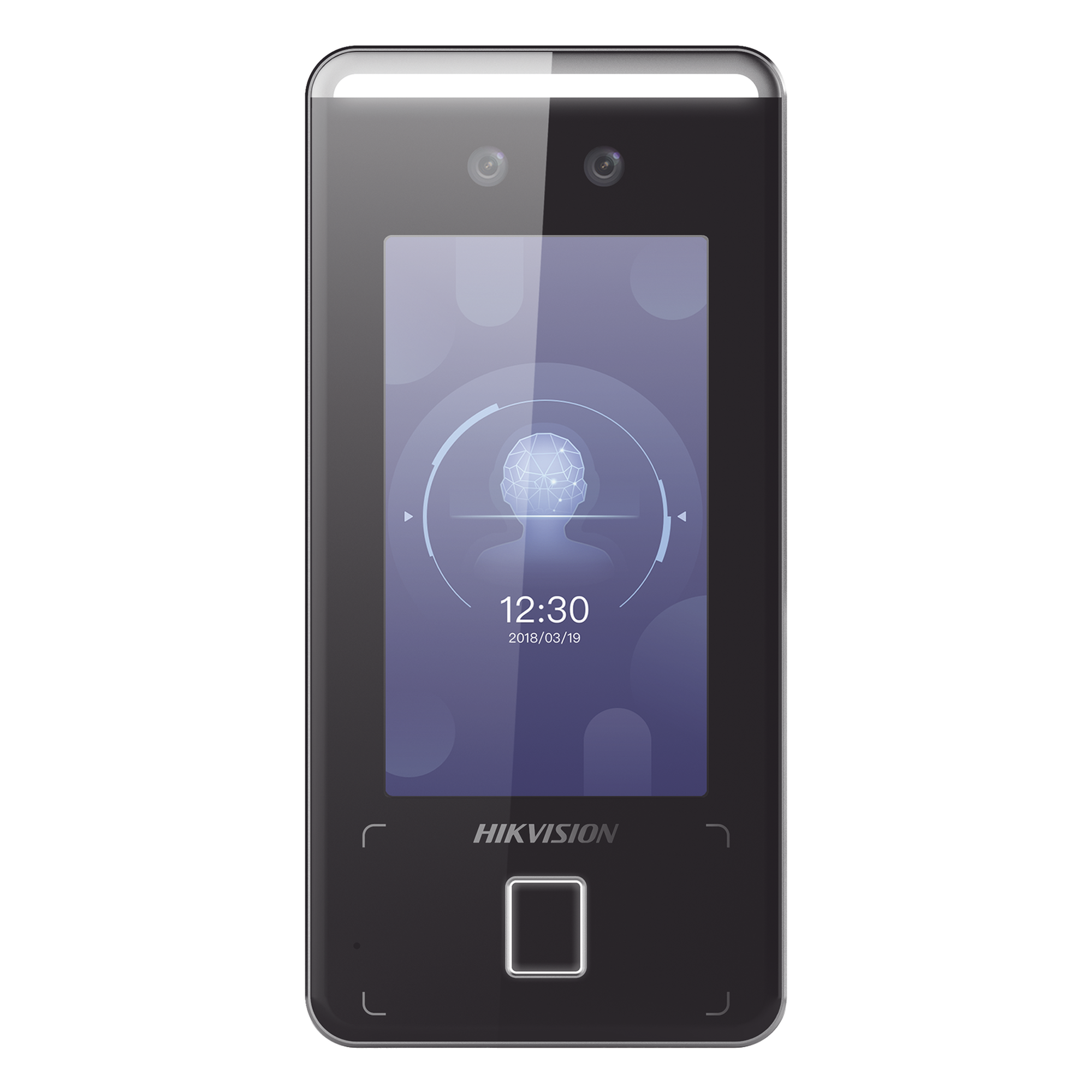 Terminal de Reconocimiento Facial / Pantalla Táctil 4.3 pulgadas / Wi-Fi / IP65 / Alcance 0.3 a 1.5 m (0.98 a 4.92 ft) / 3,000 Usuarios / 150,000 Eventos / WDR / QR / Videoportero — HIKVISION · SKU DS-K1T341CMFW