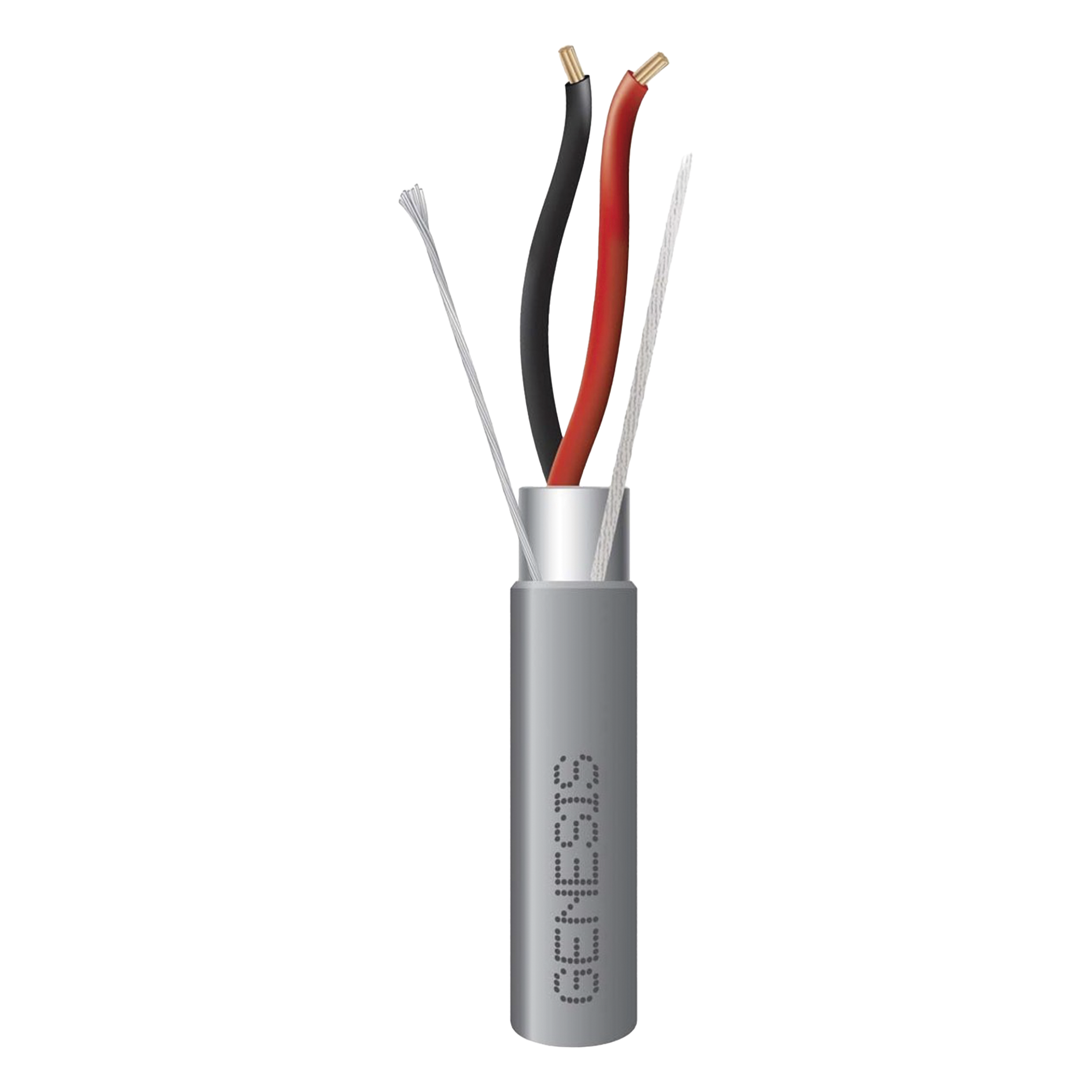 Cable para Alarma / 2 Conductores / 16 AWG / Blindado / Riser CMR-CL3R-FPLR-FT4 / 305 m (1000 ft) / Gris — GENESIS · SKU 2221-1009/1000