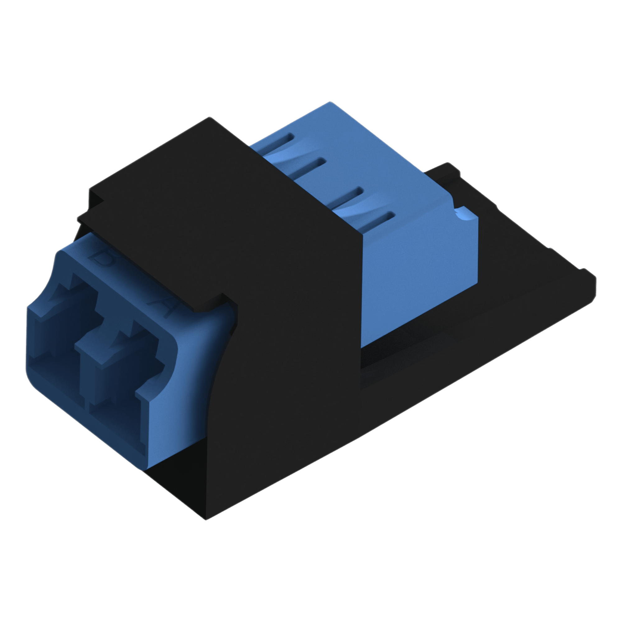 Módulo Acoplador LC Duplex / Fibra Monomodo OS1/OS2 / Cerámica Zirconia / 1 Espacio Mini-Com — PANDUIT · SKU CMDSLCZBL