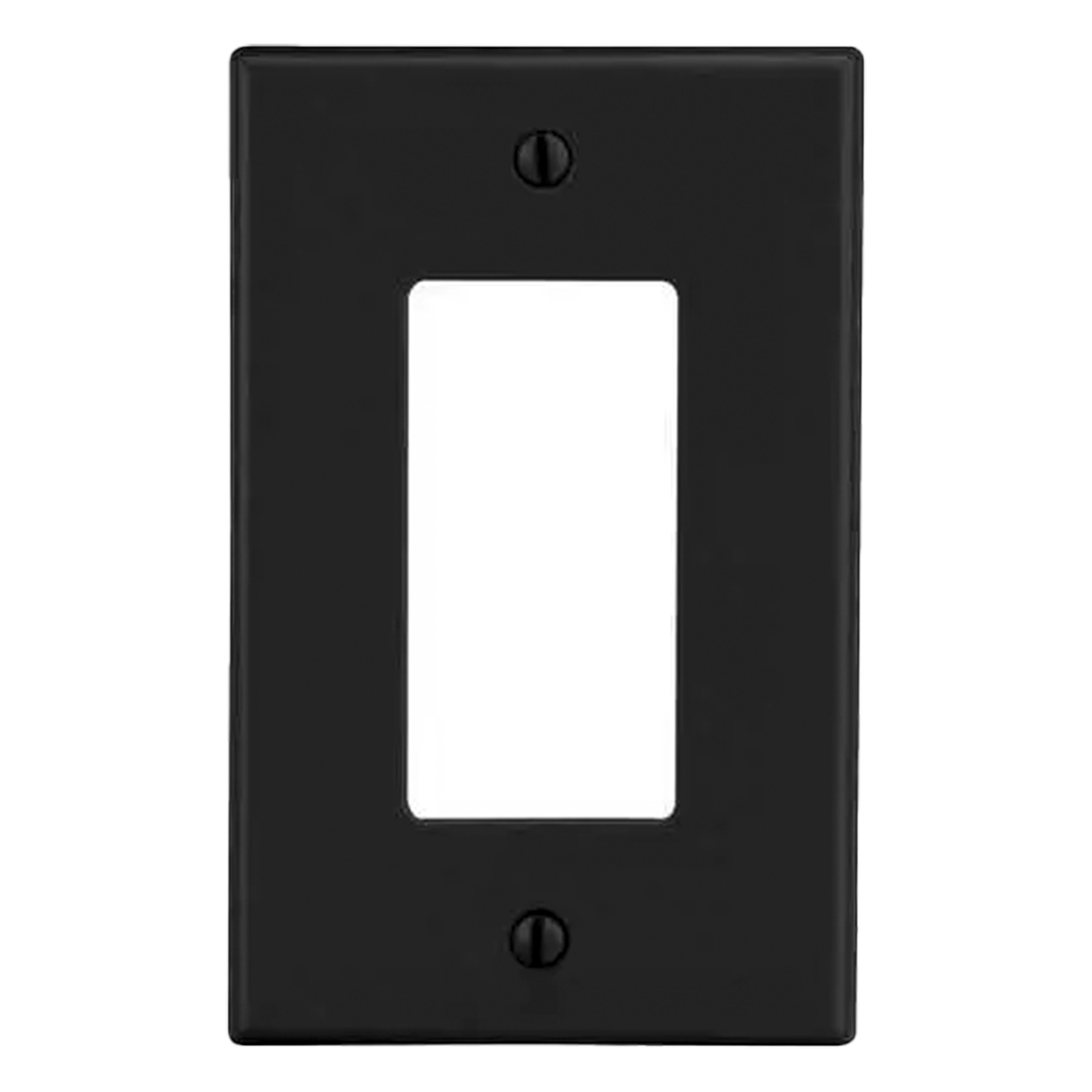 Tapa para Contacto Dúplex / Policarbonato Termoplástico / Decorador / 4.63 x 2.88 x 0.25 in / Vertical / Estándar — HUBBELL · SKU HUB-P26-BK