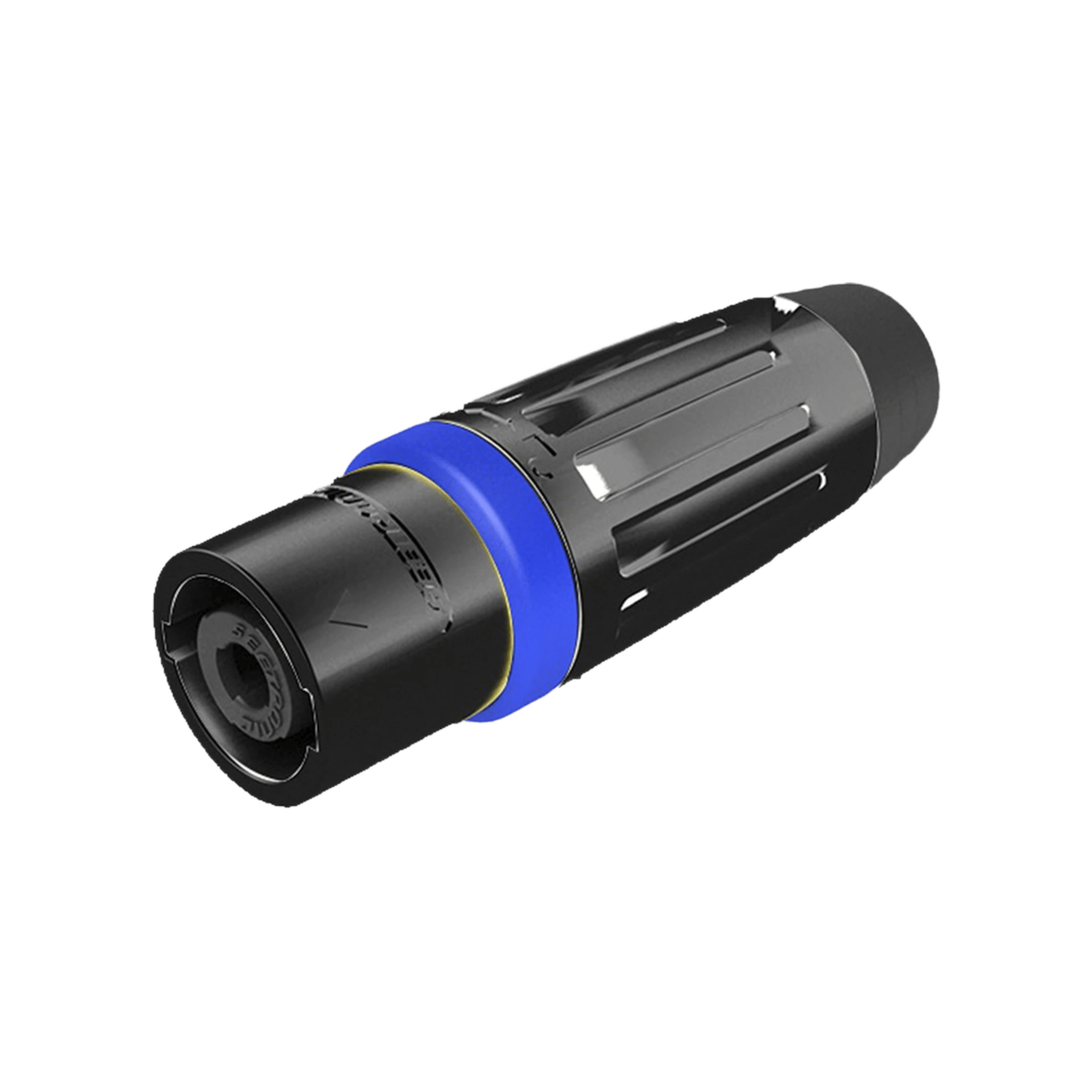 Speakon Conector de cable macho de 4 polos, carcasa negra, cable AWG10,  30A
