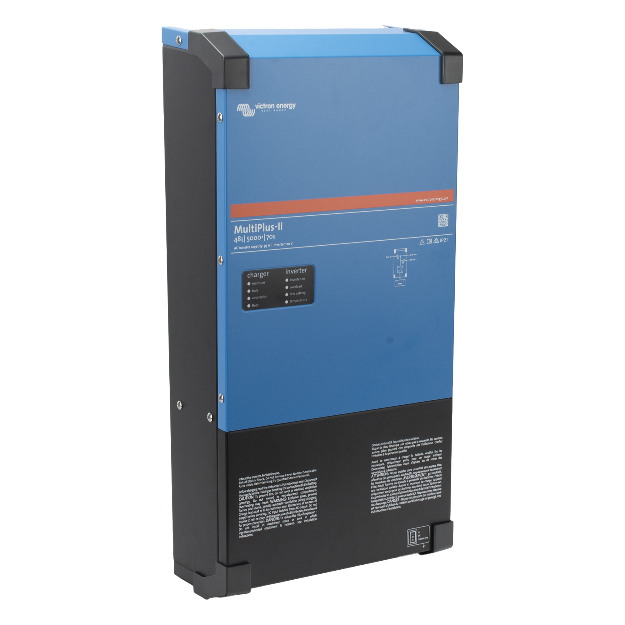 MultiPlus-II 48/5000/70-95 / Inversor Cargador de Onda Pura / Entrada 48 Vcc / Salida 4000 W 120 Vca  60 Hz