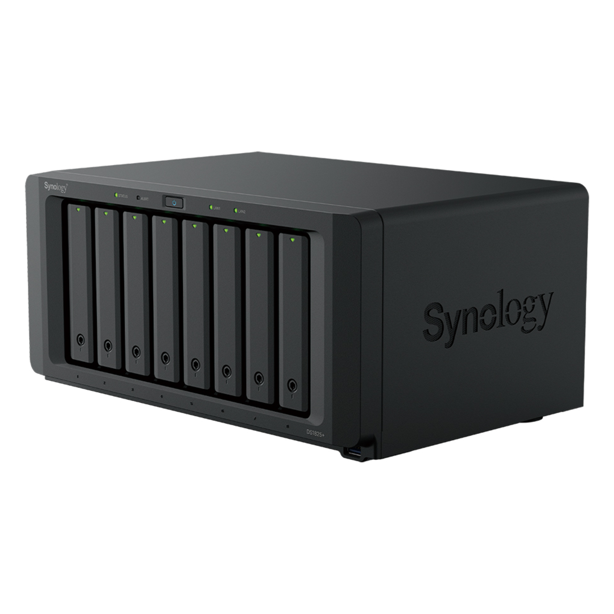 NAS Empresarial / 8 Bahías / AMD Ryzen V1500B / 8 GB DDR4 ECC / 2 Puertos 2.5GbE / Expansión 10GbE/25GbE / Caché M.2 NVMe / Lectura 2,239 MB/s