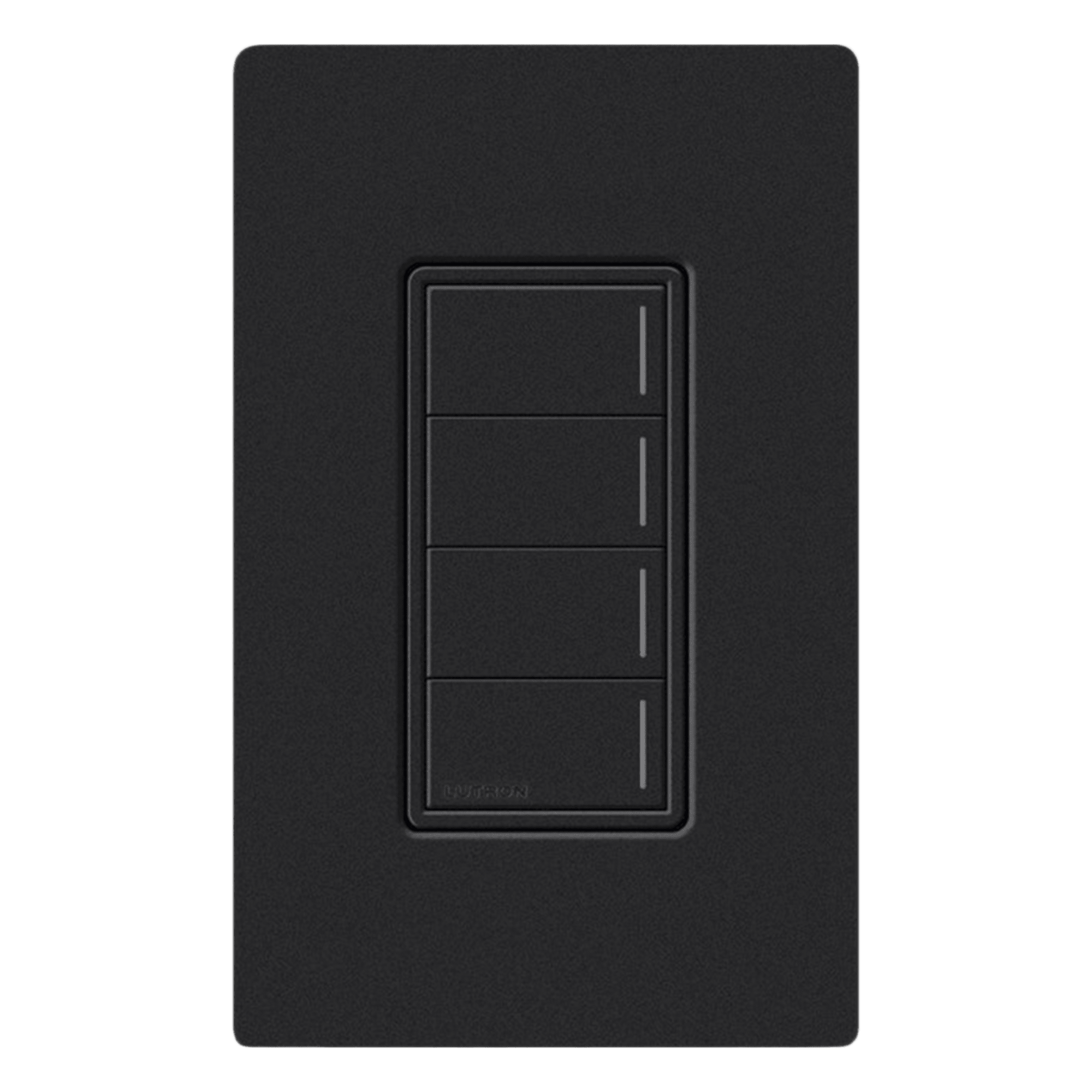 Teclado de Escenas de Pared / 4 Botones Programables / Clear Connect 2.4 GHz / Alcance 22.8 m (74.8 ft) / 120-277 V / Memoria de Estado — LUTRON RADIORA 3 · SKU RRSTW4BMN