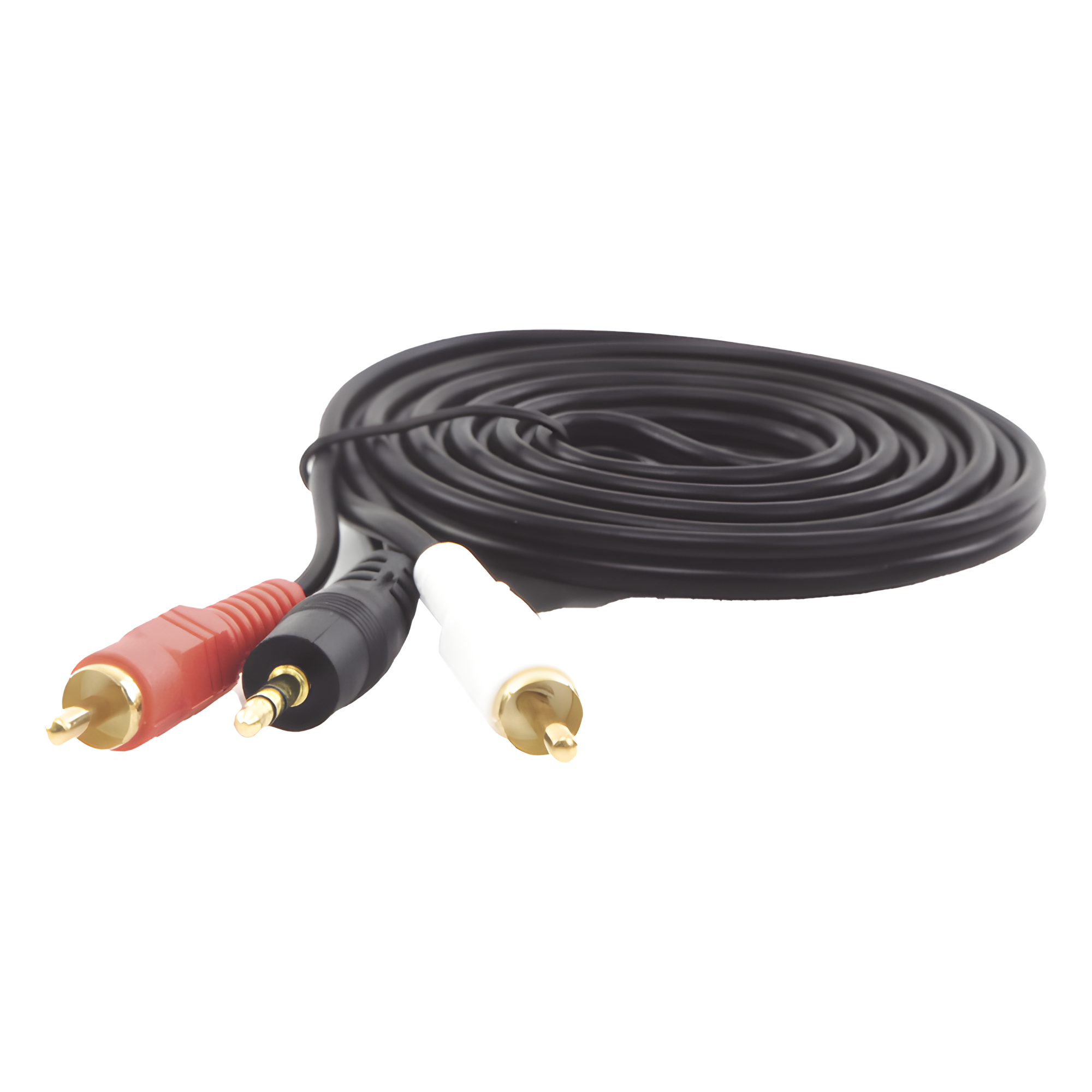 Cable Audio 3.5 mm a 2 RCA / Estéreo / 28 AWG Cobre / Doble Blindaje / 1.83 m (6 ft) / 300V DC — EPCOM PROAUDIO · SKU EP-RCA35
