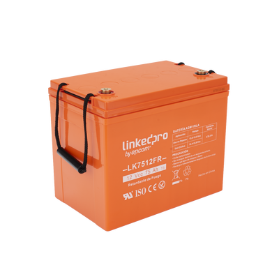 Batería de respaldo 12 V | 75 Ah | AGM | Certificada UL94-V0 Retardante a la Flama | Especial para Seguridad Electrónica | UPS  | Sistemas de Emergencia | Vida útil 5 años | Terminales T3 