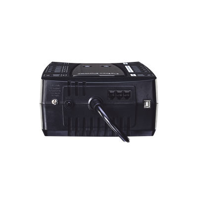 UPS de 900 VA/480 W, Topología Línea Interactiva, Entrada 120 Vca NEMA 5-15P, Tipo Gabinete Compacto, Con 12 Tomas NEMA 5-15R