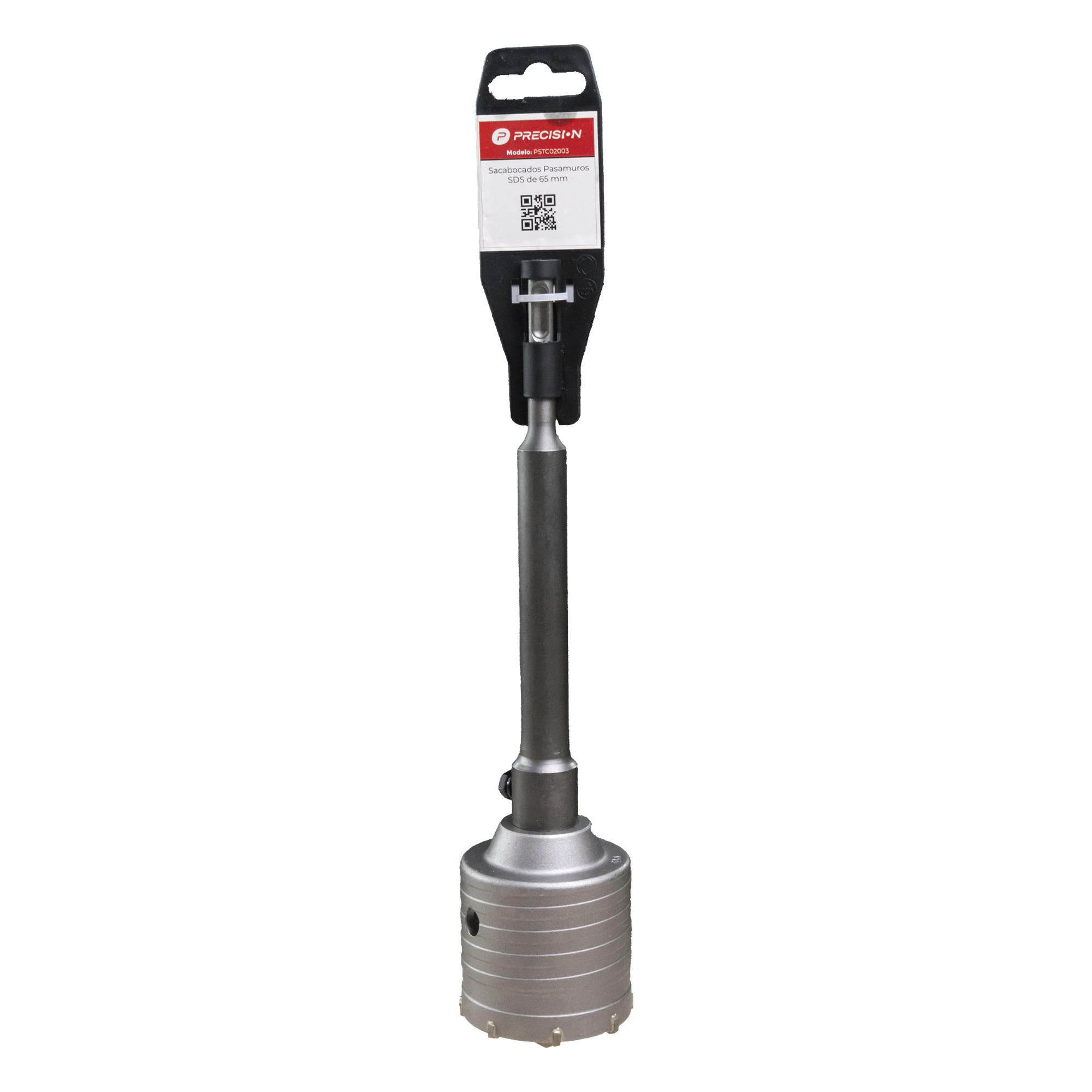 Broca Pasamuros SDS / 25 mm (1 pulgada) / Extensión 220 mm (0.72 ft) / Triple Filo / Carburo de Cobalto / Concreto — PRECISION · SKU PST-C02-004