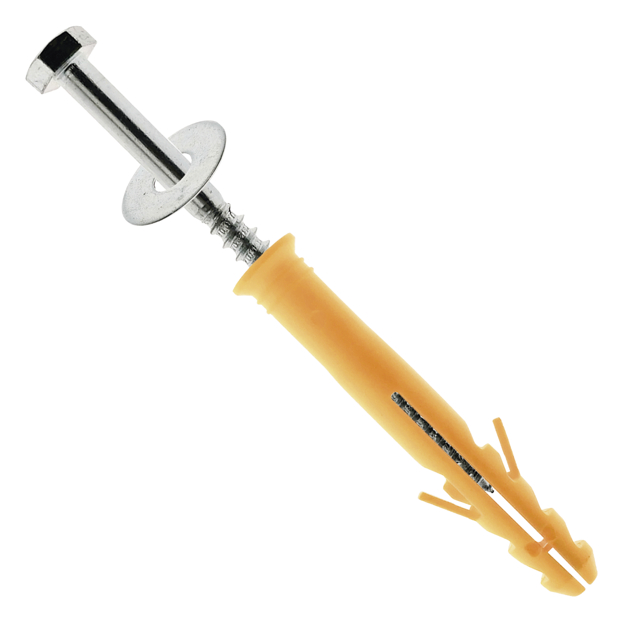 Tornillo para Tope Estacionamiento / Reductor de Velocidad / 12 cm (4 pulgadas) / Grosor 12 mm / Arandela y Taquete Plástico Incluidos — ACCESSPRO · SKU AC-4TOR