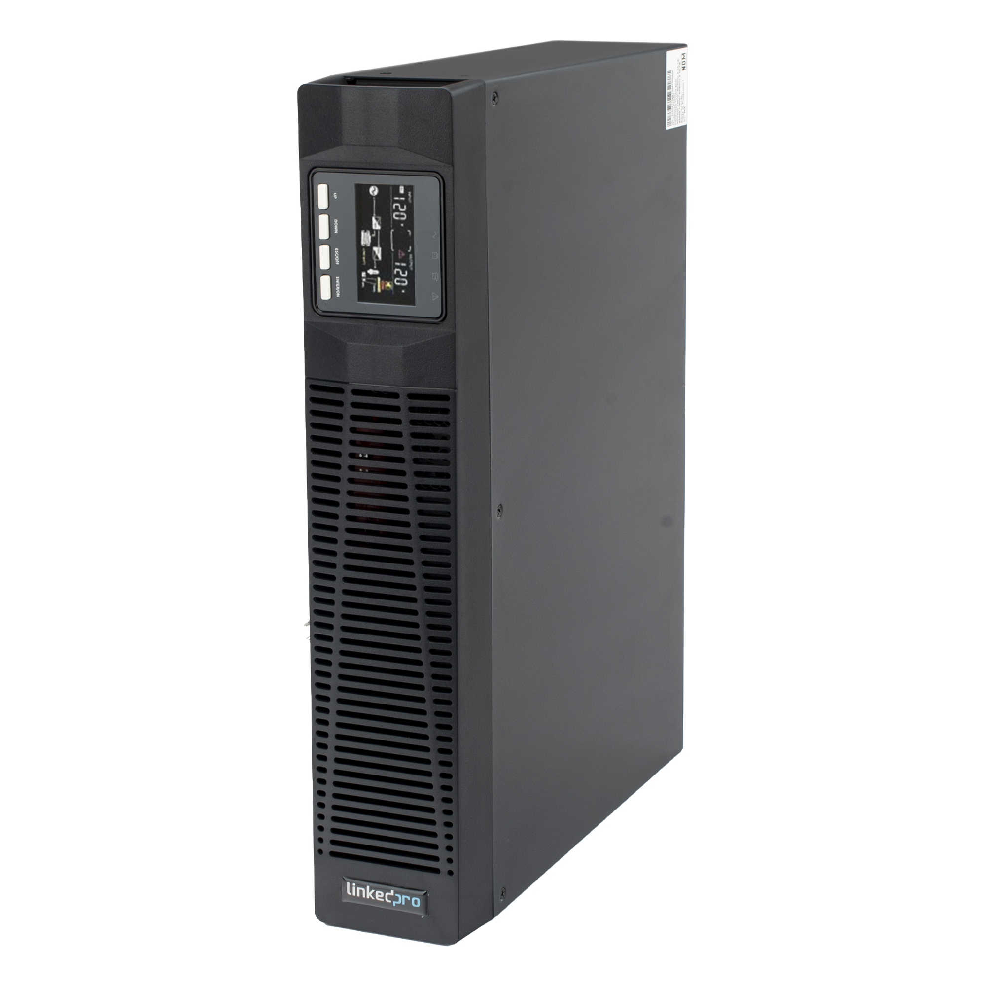 UPS Online de Doble Conversión / 1000 VA / 900 W / Factor de Potencia 0.98 / Rack-Torre 2U / Onda Senoidal Pura / Transferencia 0 ms — LINKEDPRO BY EPCOM · SKU LP1KRT
