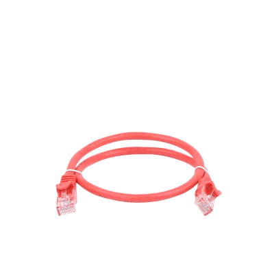 Cable de Parcheo UTP Cat6 - 0.5 Metros (1.64 Pies) - Rojo