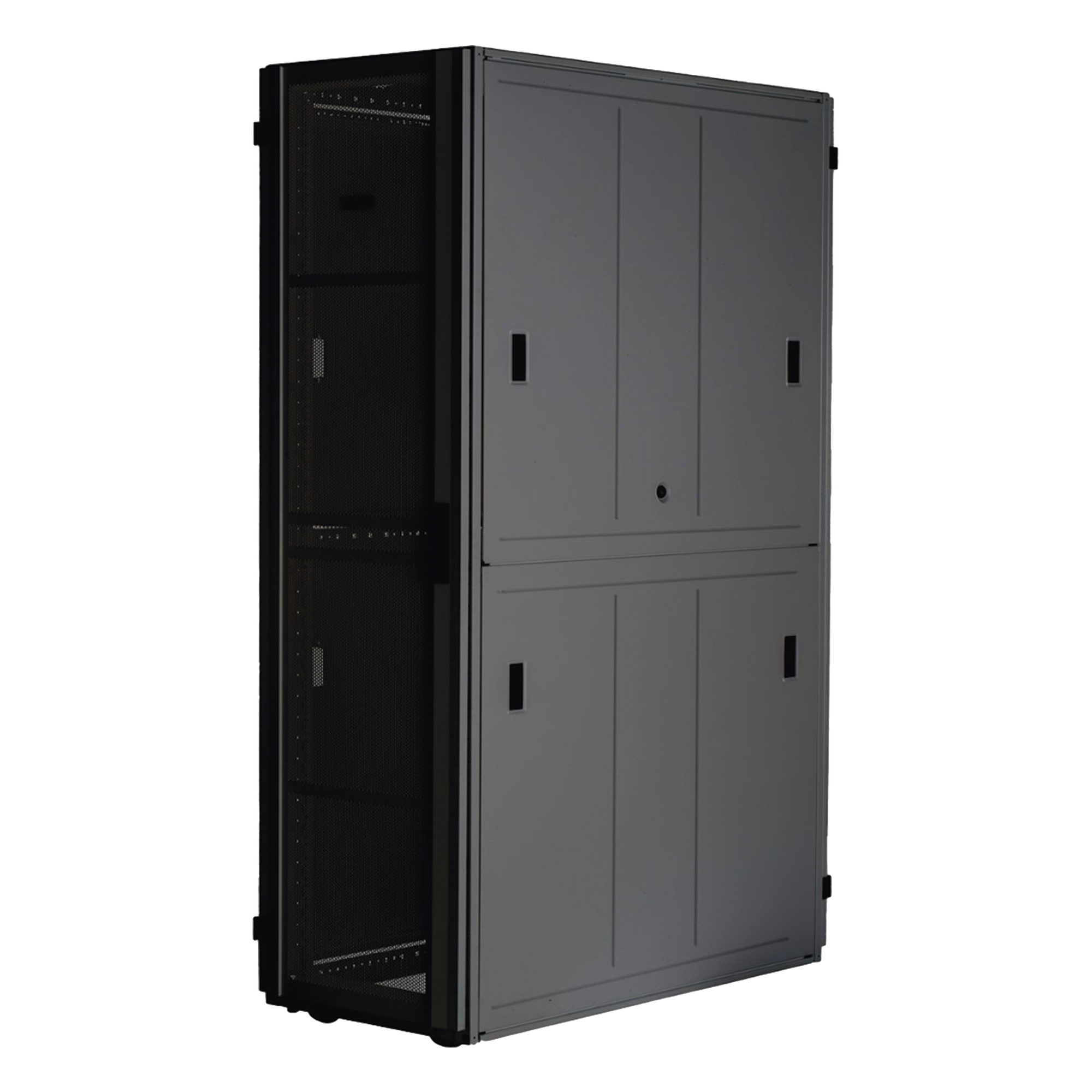Gabinete para Centros de Datos / 42 UR / 600 mm Ancho / 1070 mm (3.51 ft) Profundidad / Carga 1588 kg / Puerta 80% Perforación / Acero Soldado — PANDUIT · SKU XGL64212B