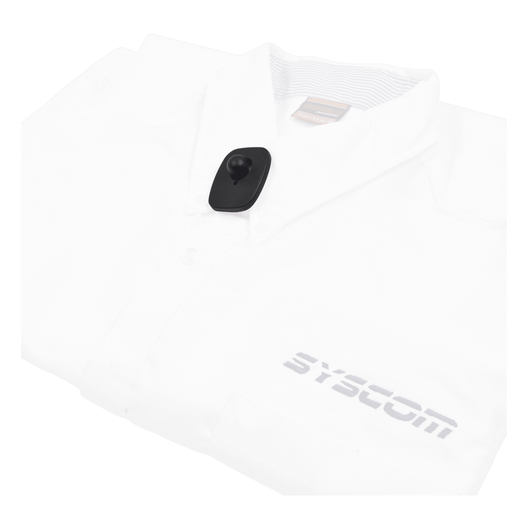 Tags RF para Ropa / 8.2 MHz / ABS / 40.5x30.5x22 mm / 140-160 cm Alcance / Paquete 100 pzas — Century · SKU T001/BB