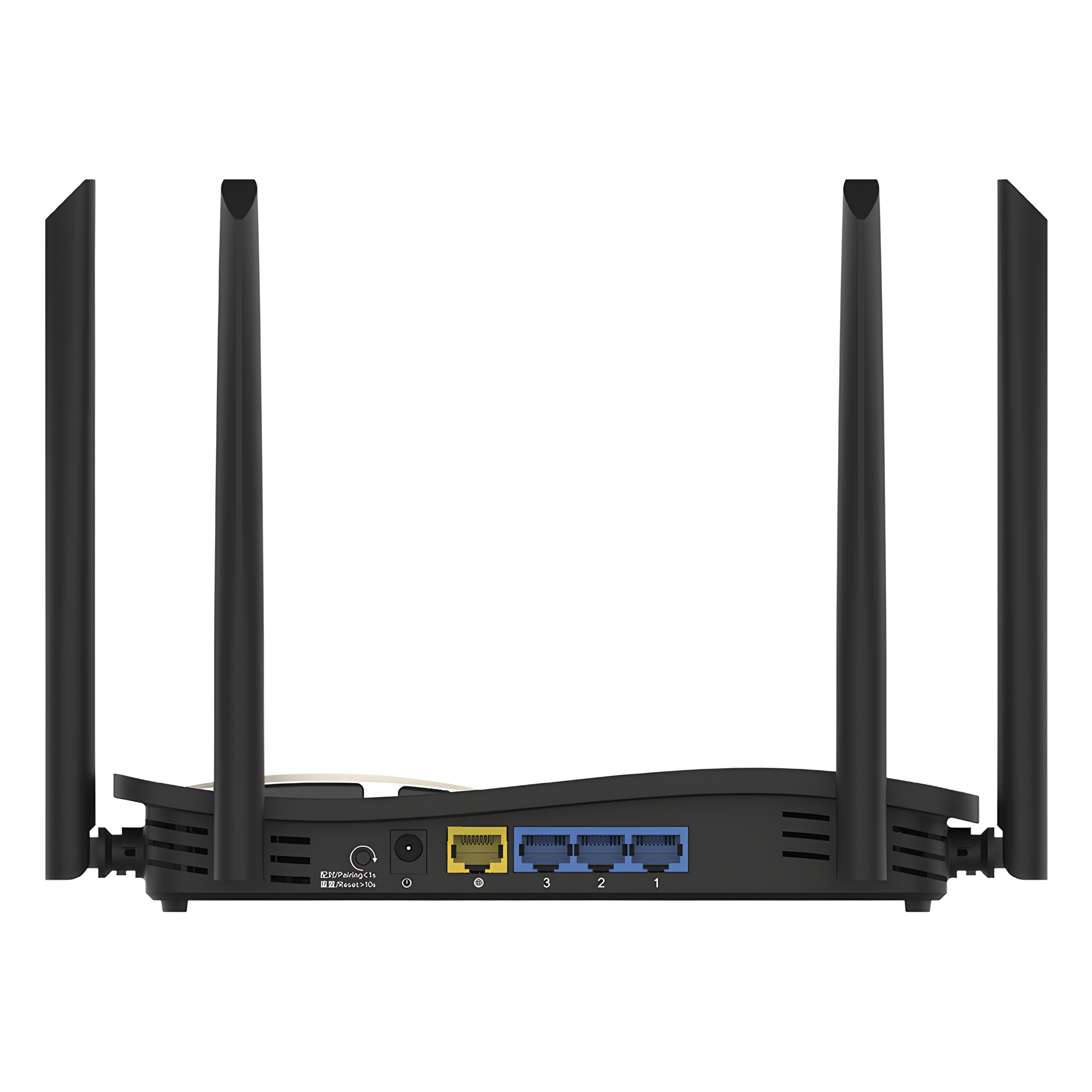 Router Inalámbrico / Wi-Fi 5 / Dual Band 2.4 y 5 GHz / 4 Puertos Gigabit / 6 Antenas 6 dBi / 1,267 Mbps / 96 Usuarios Concurrentes