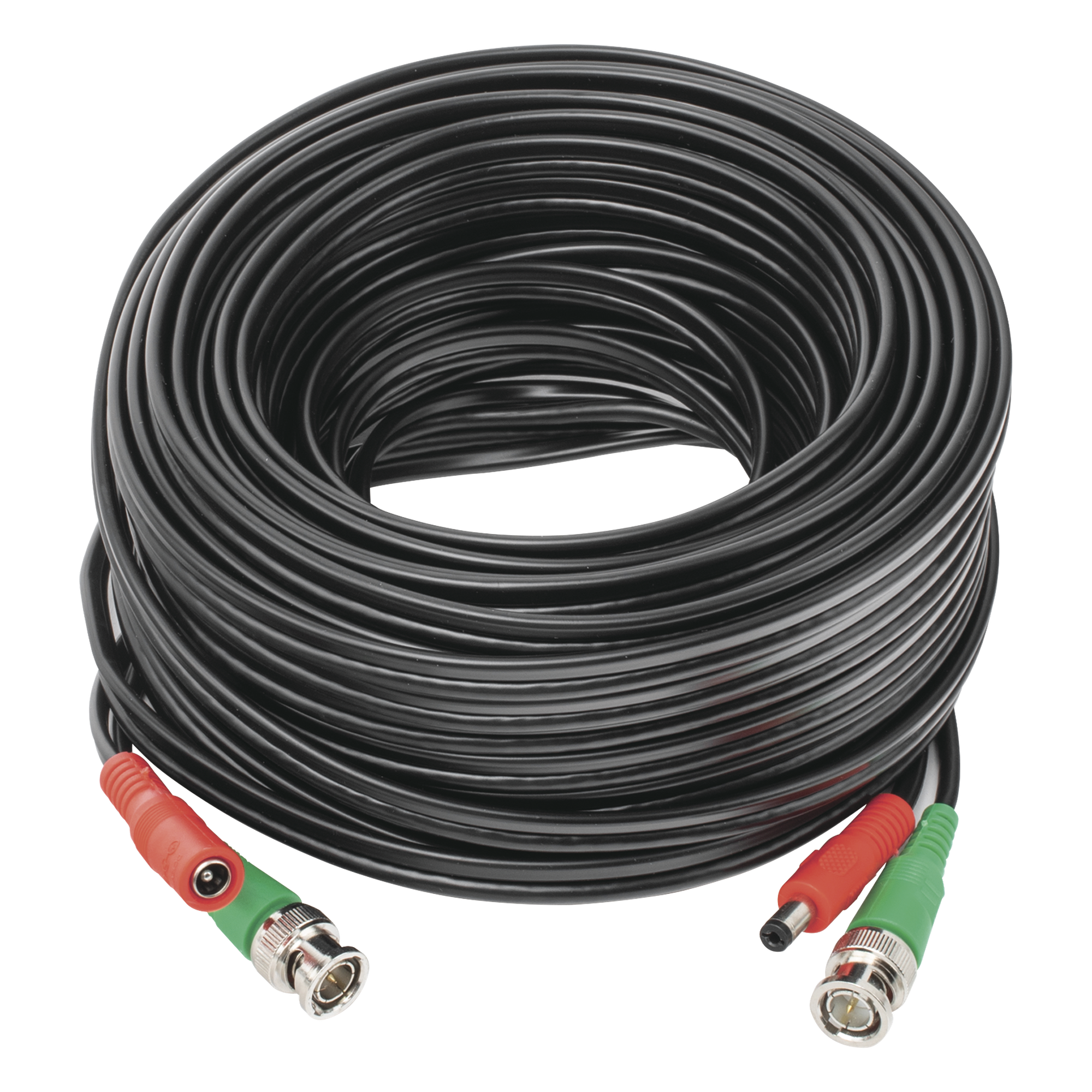 Cable Coaxial Siames / BNC RG59 + Alimentación / 20 m (65.62 pies) / 100% Cobre / 4K / Interior-Exterior — EPCOM POWERLINE · SKU DIY-20M-HD