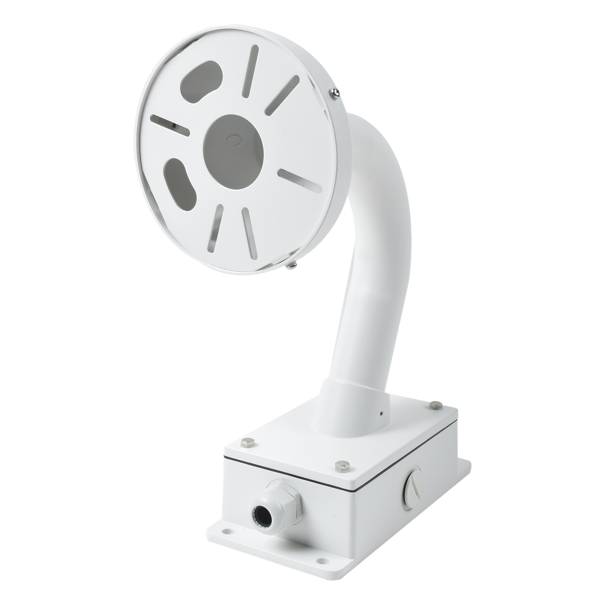 Montaje Universal de Pared con Cuello de Ganso y Caja de Conexiones / Compatible con Cámaras Domo y Bala 