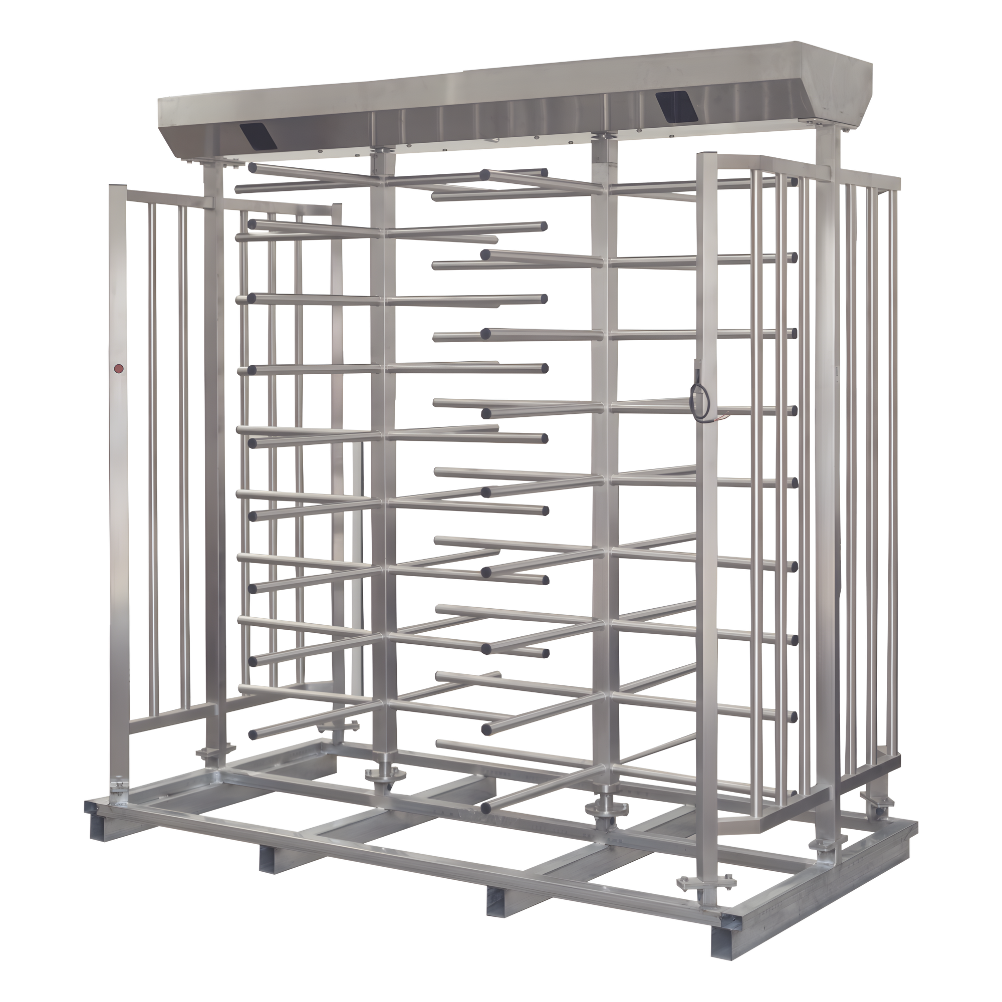 Torniquete Doble de Cuerpo Completo / Acero Inoxidable 304 / 25 Personas/min / 110 VAC / Apertura Automática en Emergencias — ACCESSPRO · SKU XT-200-L