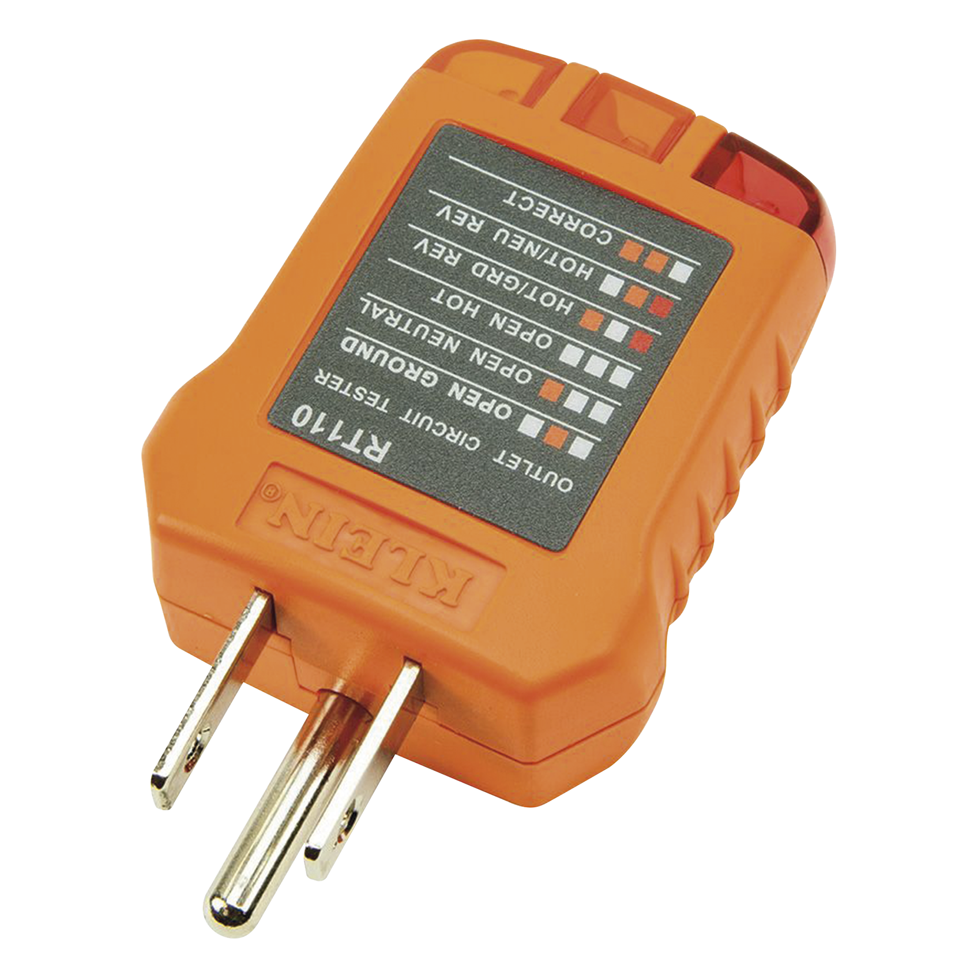 Probador de Tomacorrientes Estándar, con Secuencia de Luces para Indicar un Cableado Correcto/Incorrecto.