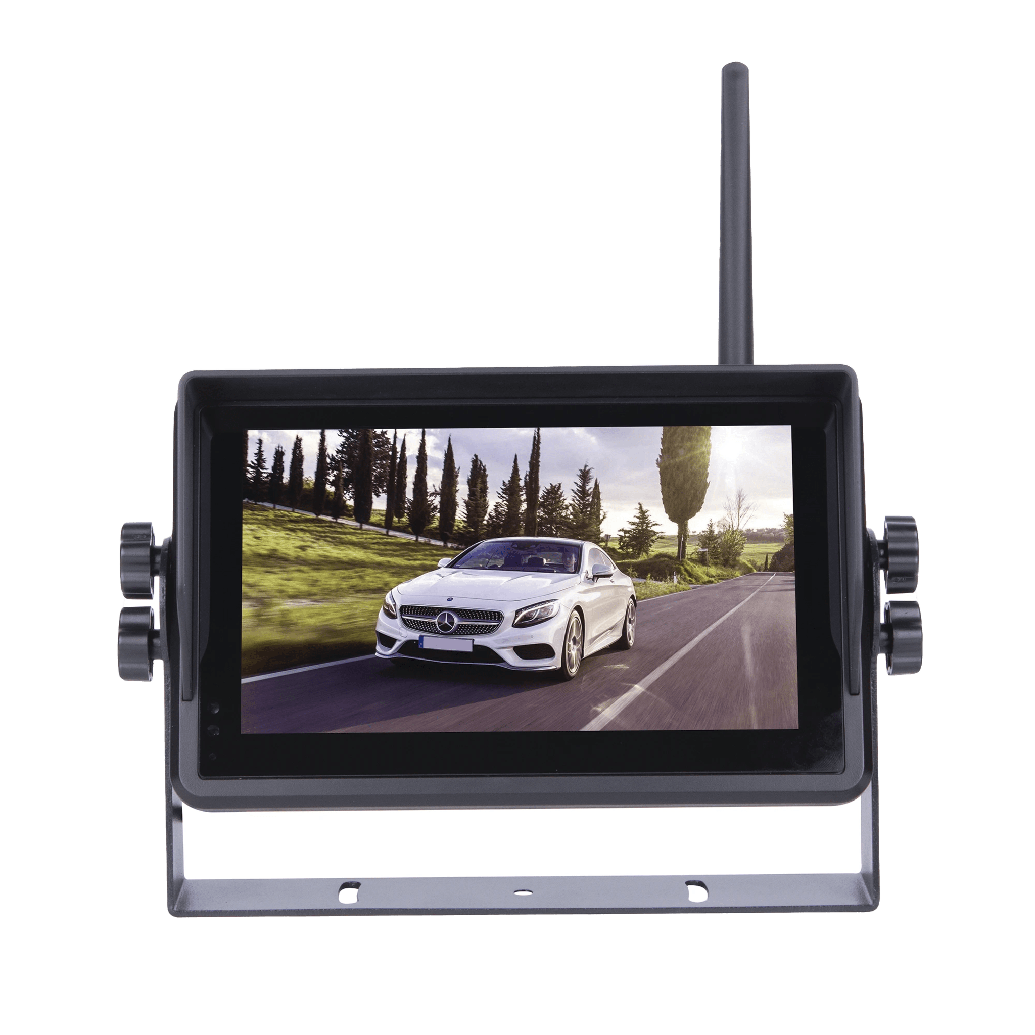 Monitor para Sistema de Reversa / 7 Pulgadas Táctil / 2 Cámaras Simultáneas / Soporte 4 Cámaras / IR 11 LEDs / -20°C a 70°C — EPCOM · SKU EP-M175W-V2