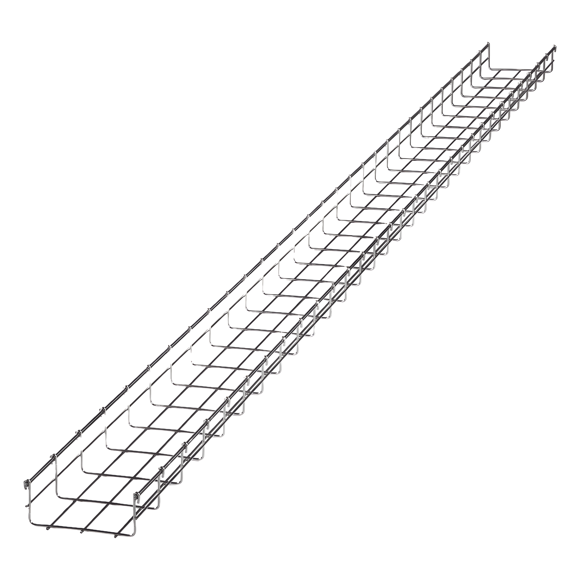 Charola Tipo Malla 66/150 mm, Acabado Electro Zinc, Hasta 158 Cables Cat6, Tramo de 3 Metros