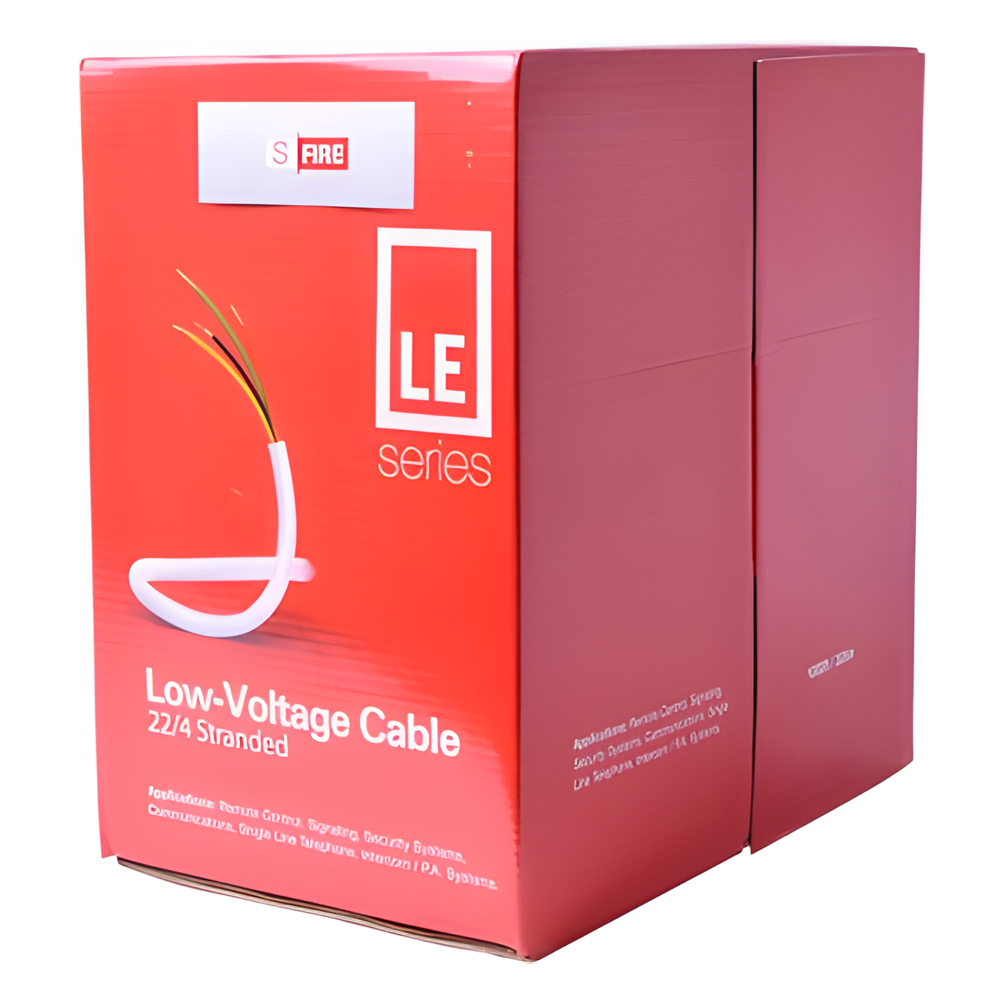 Cable para Alarma / 4 Conductores / 22 AWG / CCA / Bobina 305 m (1000 ft) / PVC Retardante a la Flama / Blanco — SFIRE · SKU SF-22-04-LE