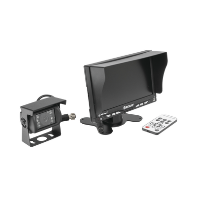 Sistema Profesional Alámbrico  de Cámara de Reversa y Monitor para Vehículos de Trabajo y Montacargas
