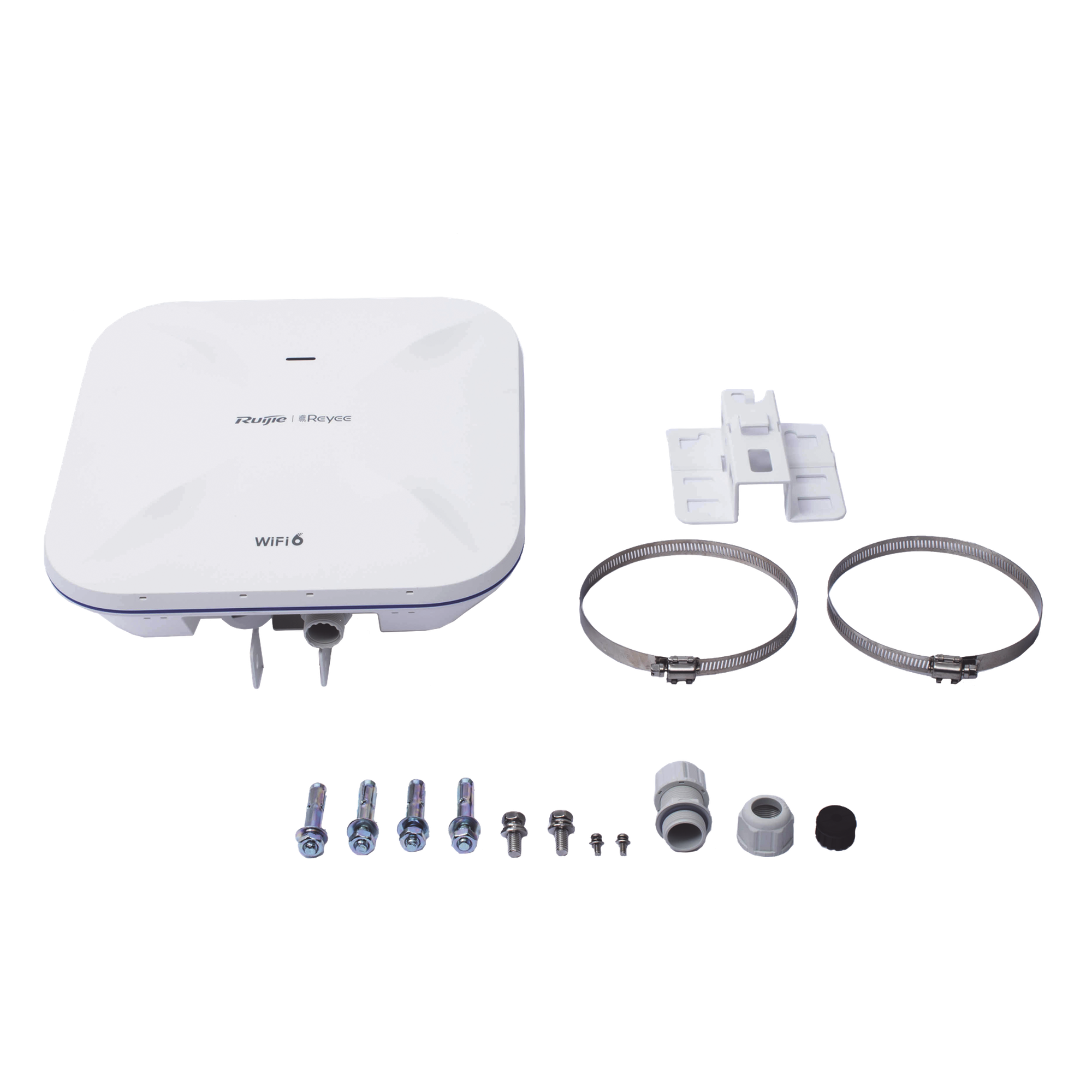 Punto de Acceso Mesh Wi-Fi 6 / 2.4 GHz 574 Mbps / 5 GHz 1200 Mbps / PoE Gigabit / SFP Óptico / 4 dBi y 6 dBi / Exterior 360°