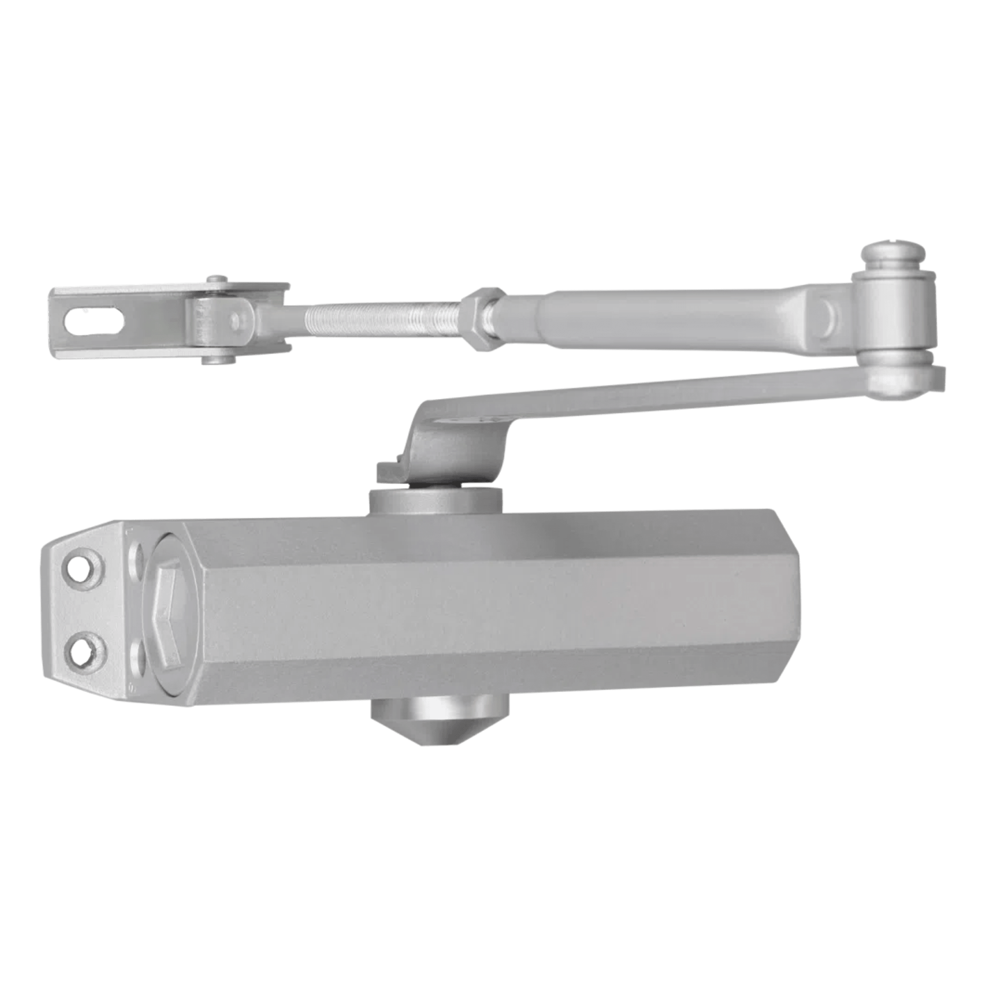Cierra Puertas  / De Superficie / Puertas de Metal / Puertas de Madera / Ajustable para Tamaños  / Puertas Hasta 65 kg / Incluye Herrajes / Brazos de Acero Forjado