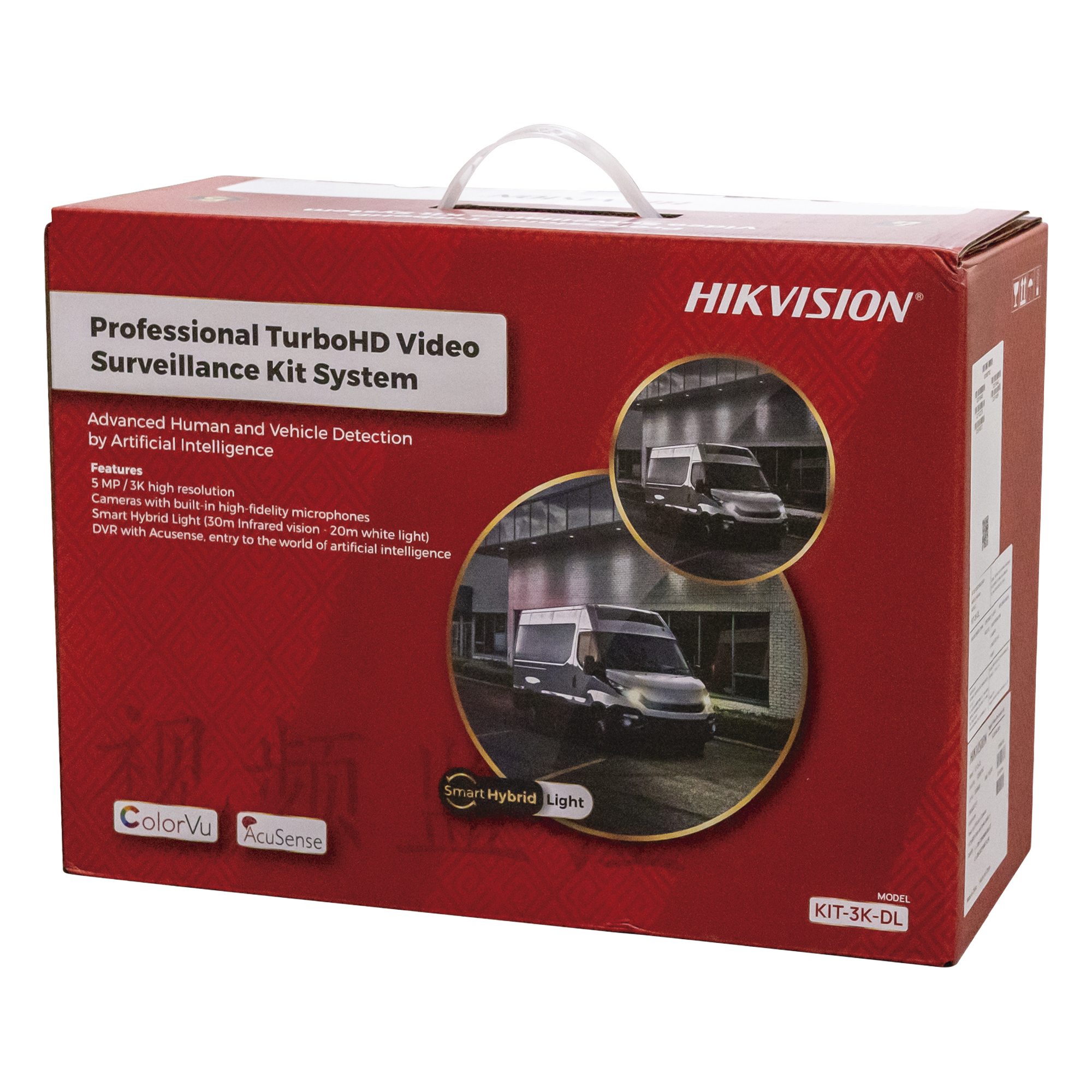 Kit TurboHD / 3K 5 Megapixel / DVR 4 Canales / 4 Cámaras Bala / Dual Light 30 m (98.4 ft) / IP67 / Micrófono Integrado / Cables 18.3 m (60 ft) — HIKVISION · SKU KIT-3K-DL