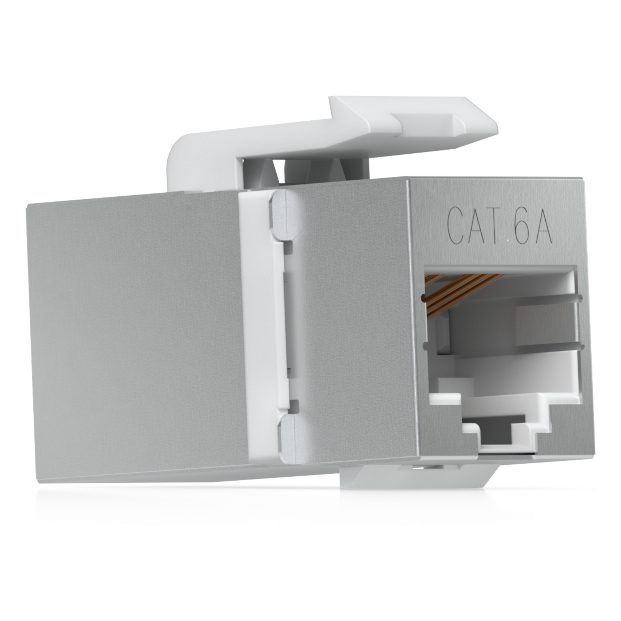 Acoplador Keystone / Cat6A Pasante / 10 Gbps / PoE / Snap-In / Paquete 12 Piezas