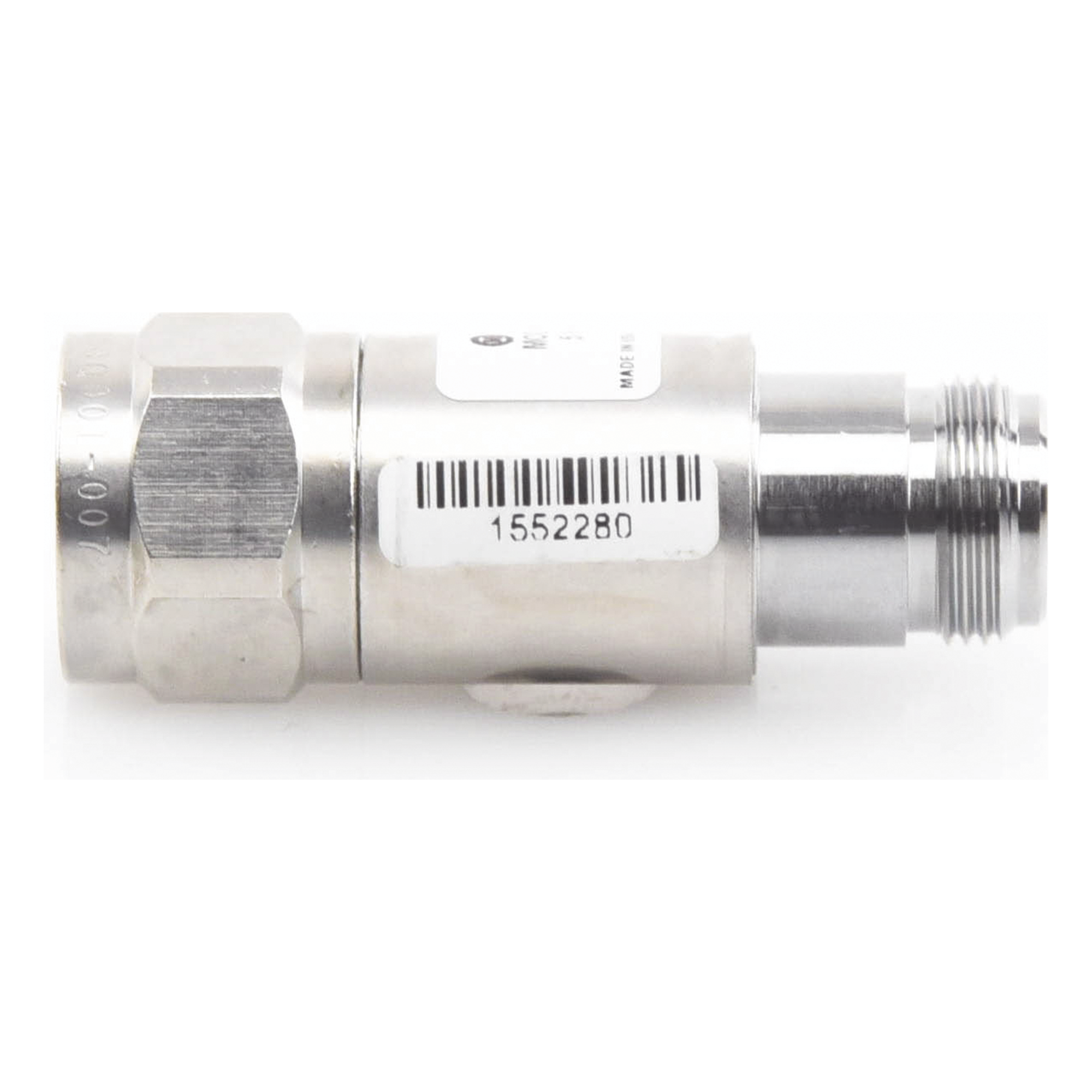 Atenuador en Línea / 20 dB / 5 W / CD-4 GHz / Conectores N Macho-Hembra / Acero Inoxidable